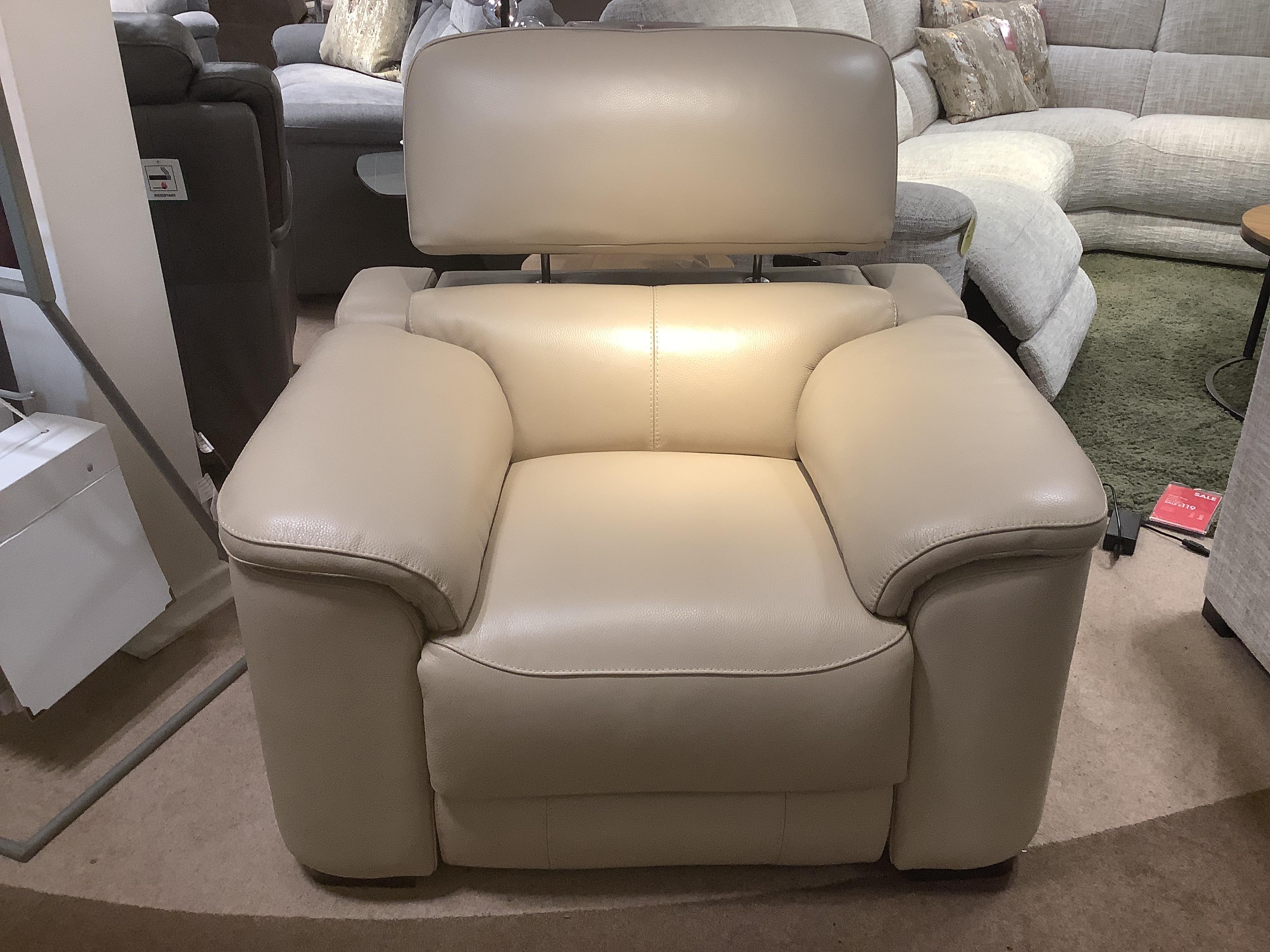NOVA POWER RECLINER CHAIR & STORAGE FOOTSTOOL in  on Furniture Village