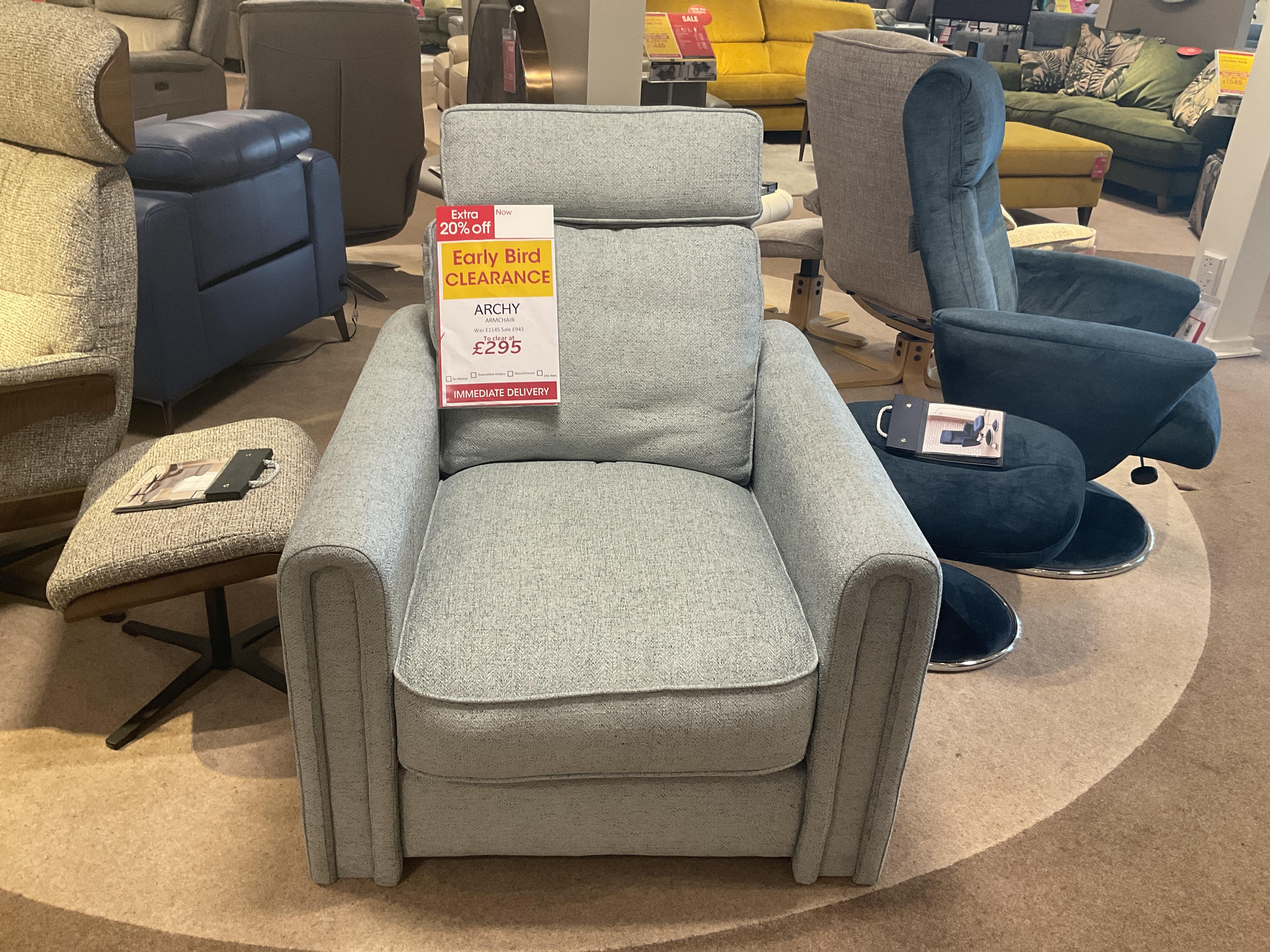 ARCHY ARM CHAIR in  on Furniture Village