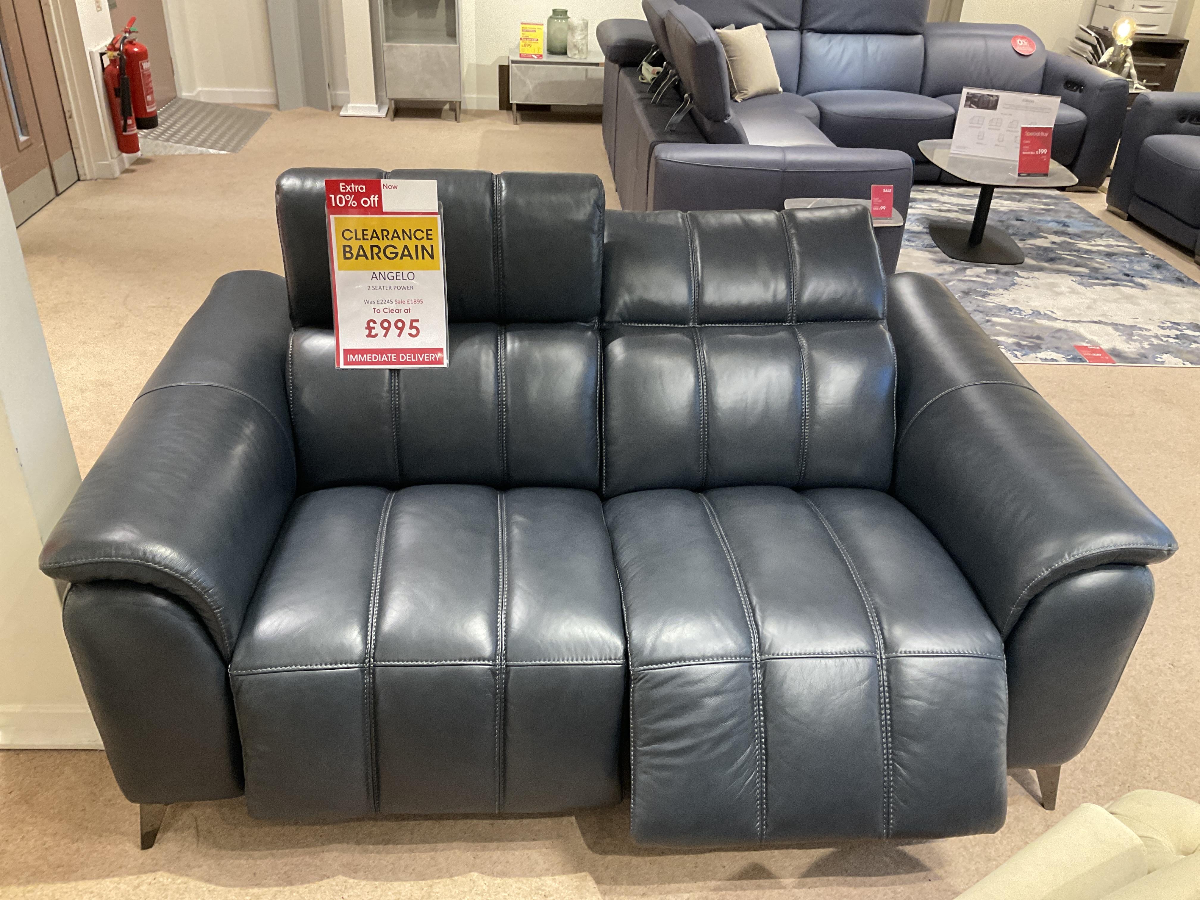 ANGELO 2 SEATER RECLINER SOFA in  on Furniture Village