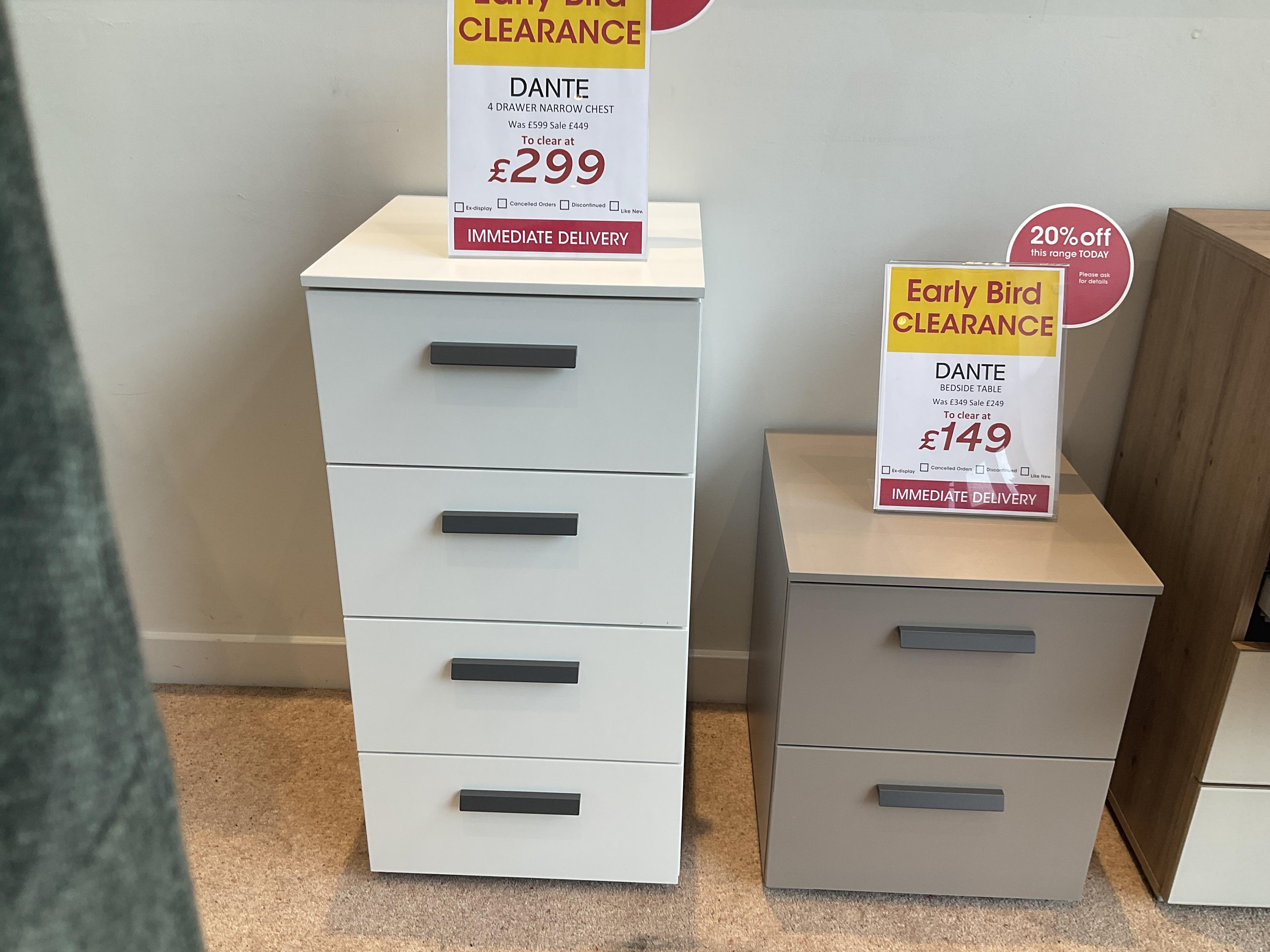 DANTE 4 DRAWER CHEST in  on Furniture Village