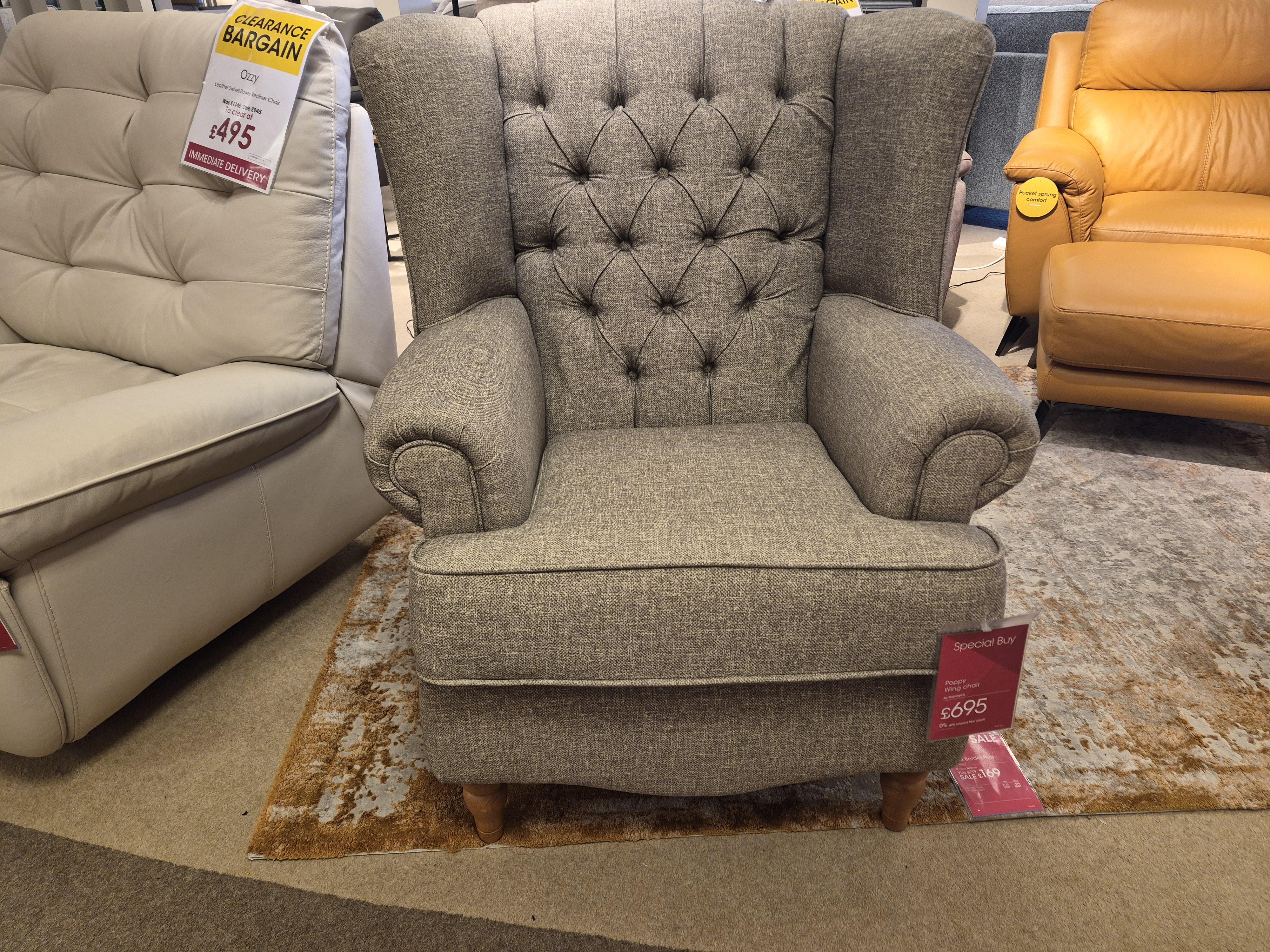 Poppy Wing Chair in  on Furniture Village