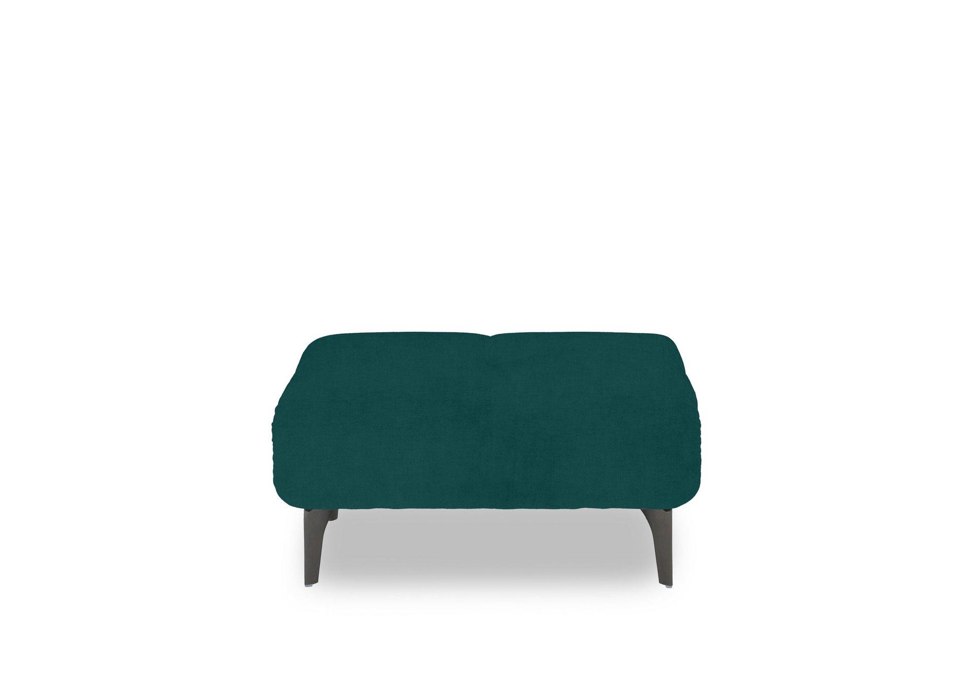 Sienna Large Fabric Footstool New Warehouse Stock in Opulence Teal Colour in  on Furniture Village