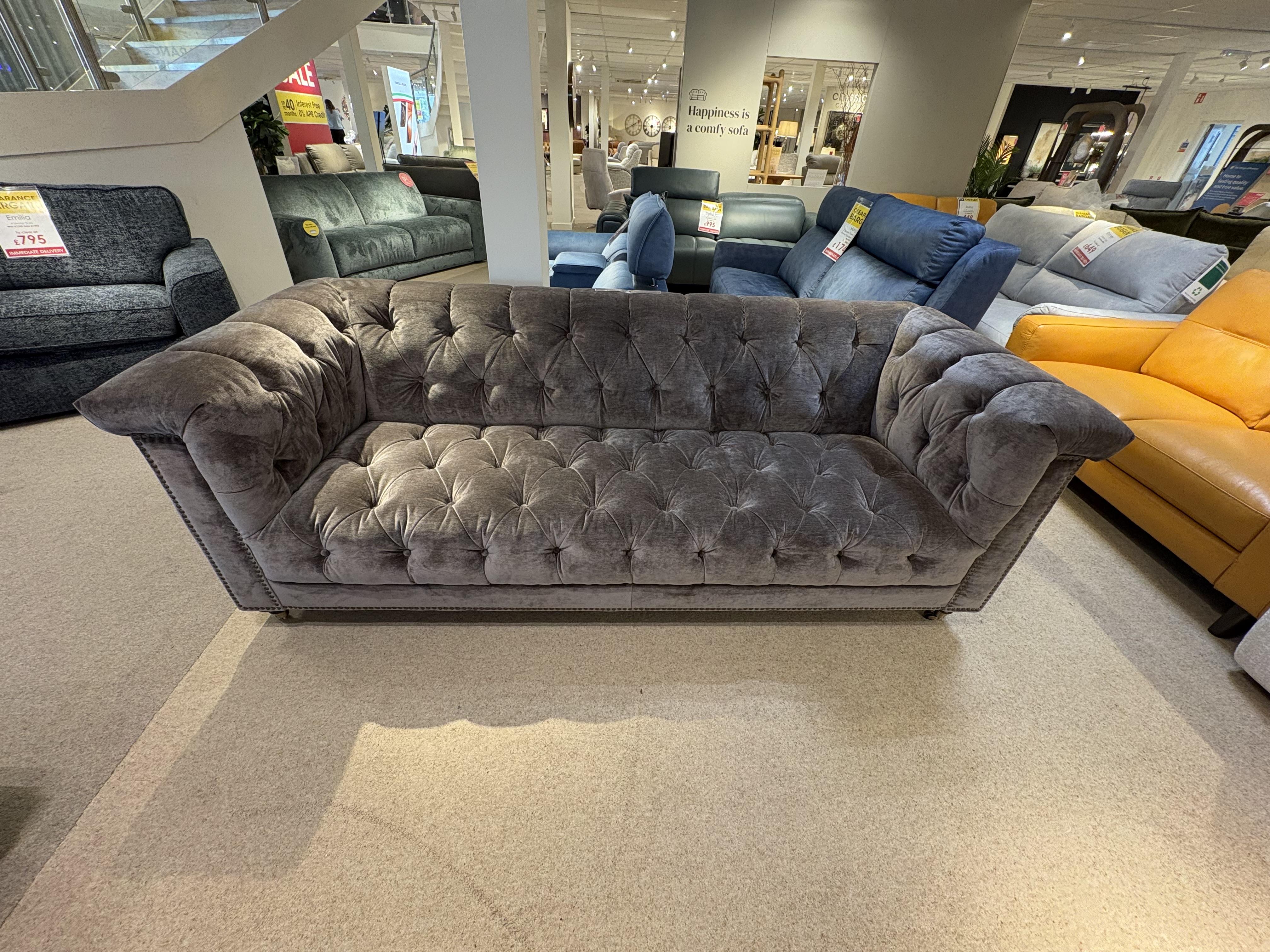 Wallace 3 Seater sofa, Shackleton footstool in  on Furniture Village