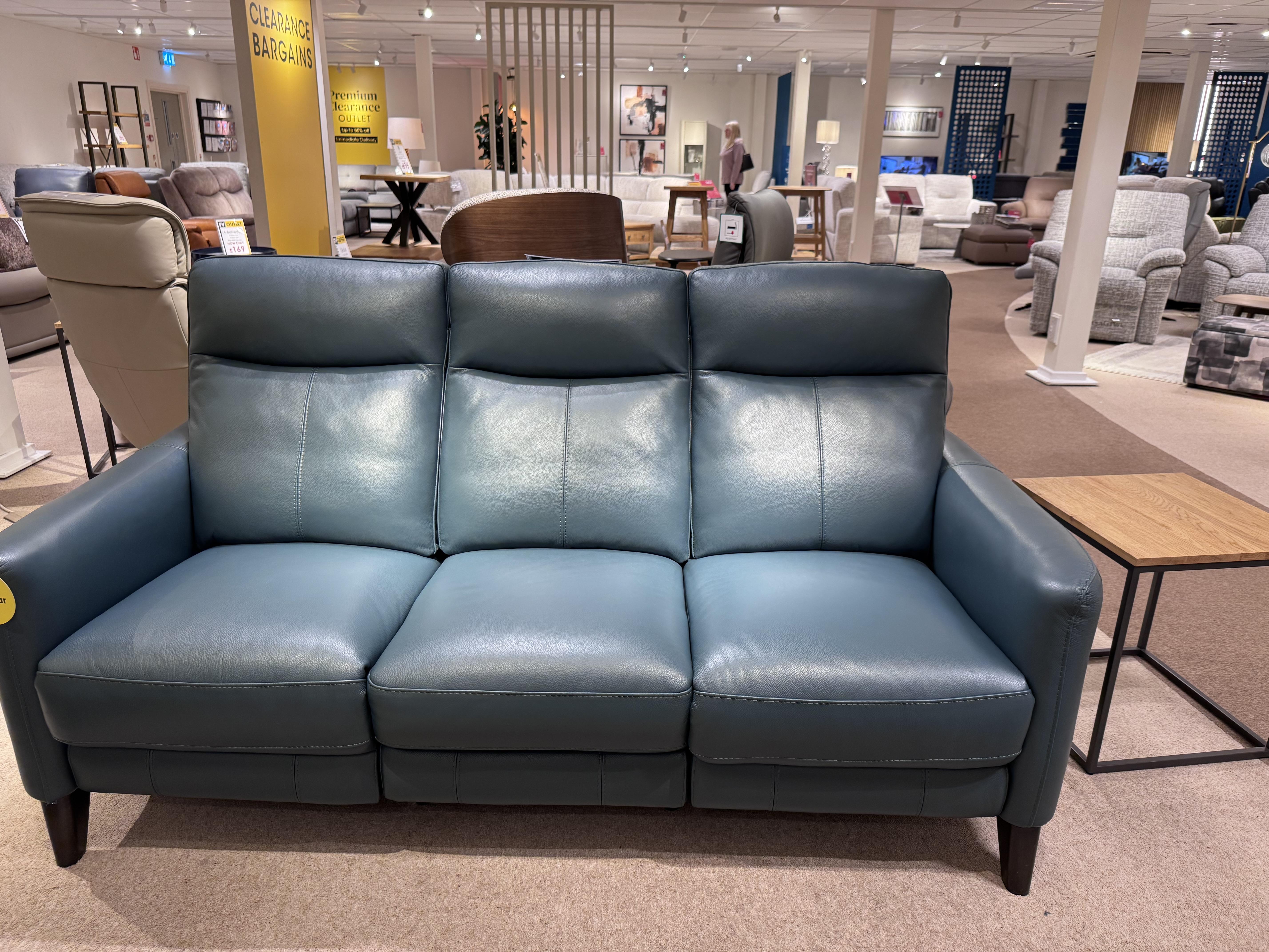 Petit Leather 3-Seater Power Recliner in  on Furniture Village