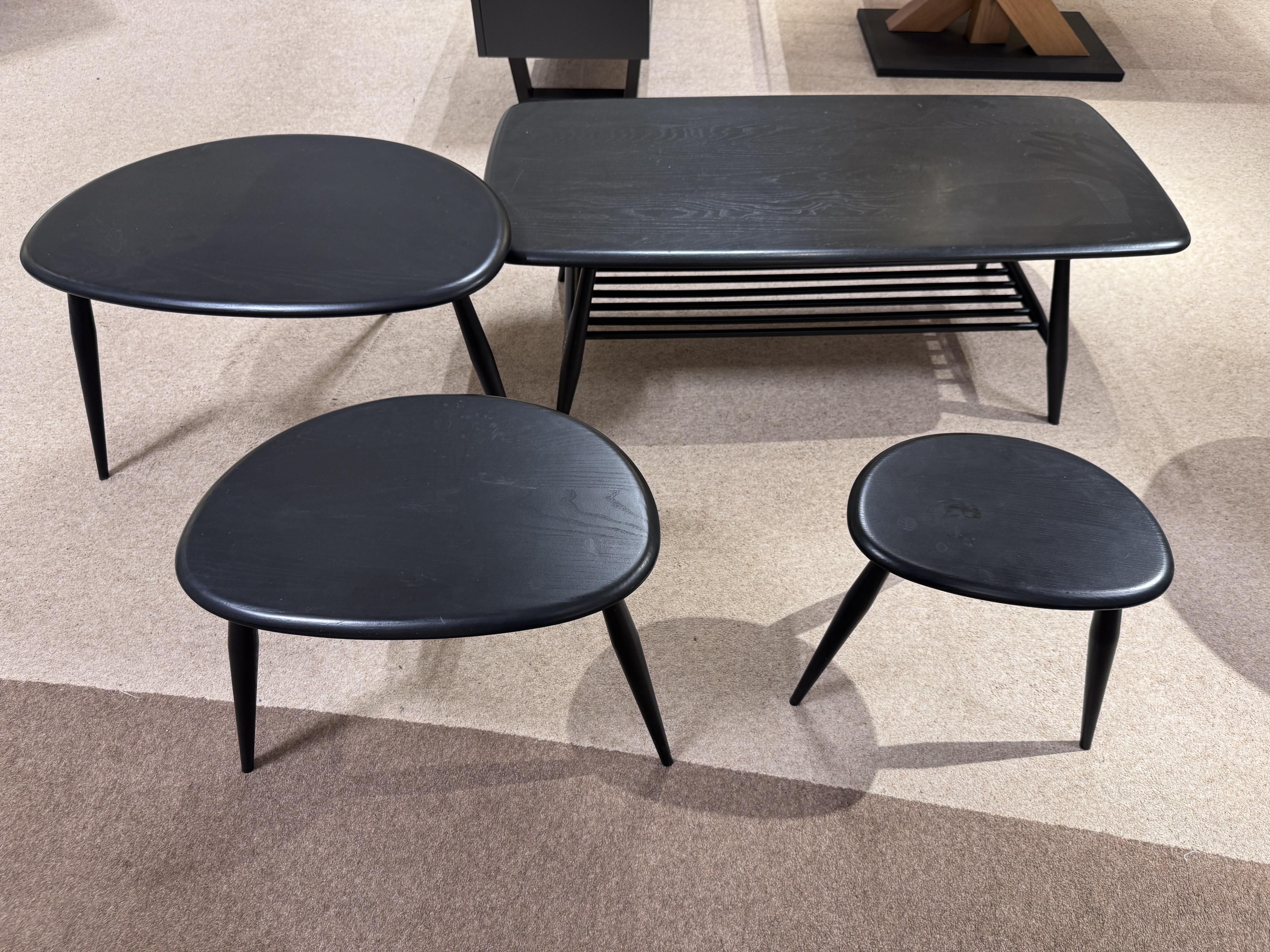 Ercol Coffee Table 459, and Nest of Tables 7354 in  on Furniture Village