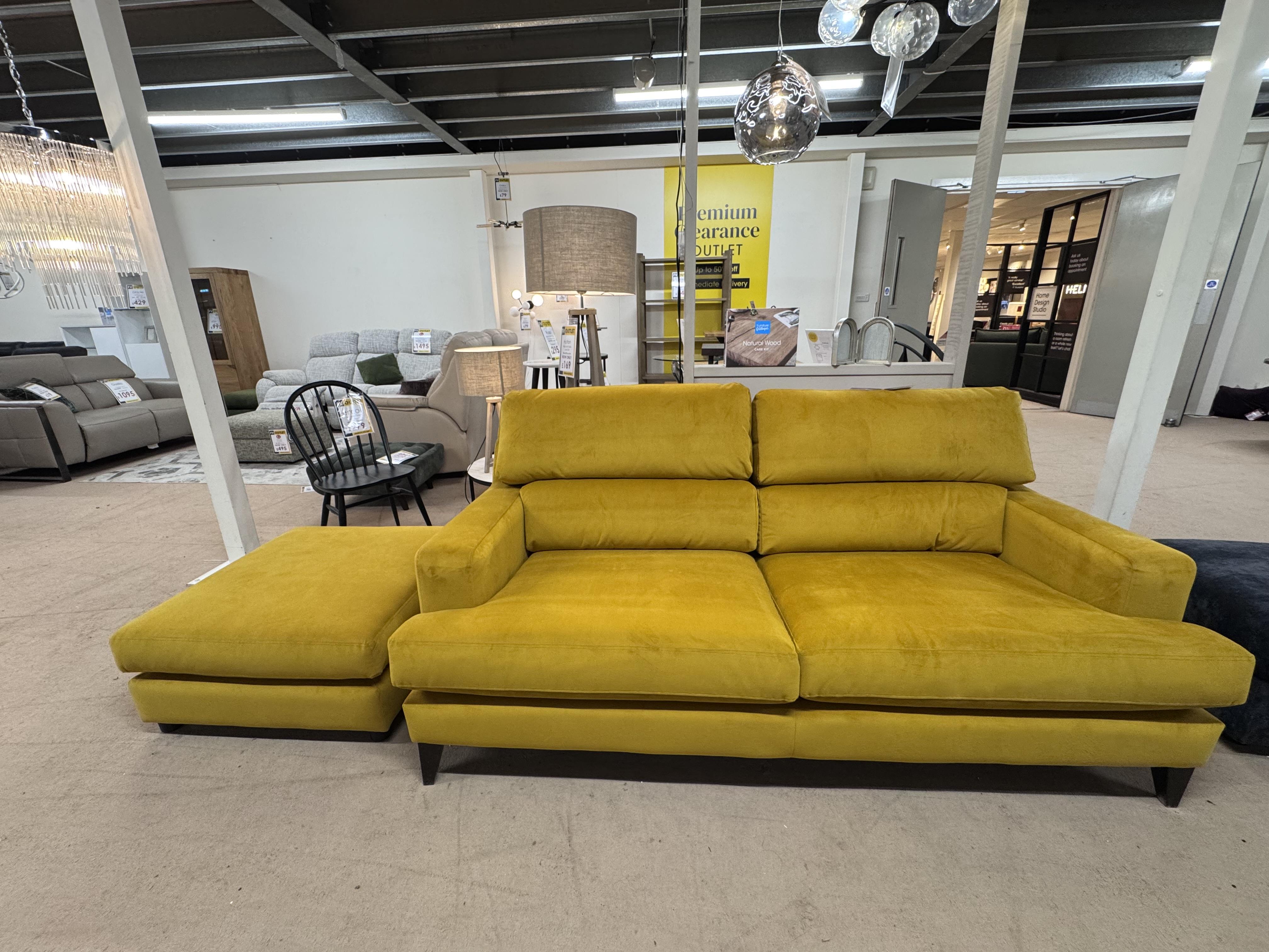 Romilly 3-Seater Sofa & footstool in  on Furniture Village