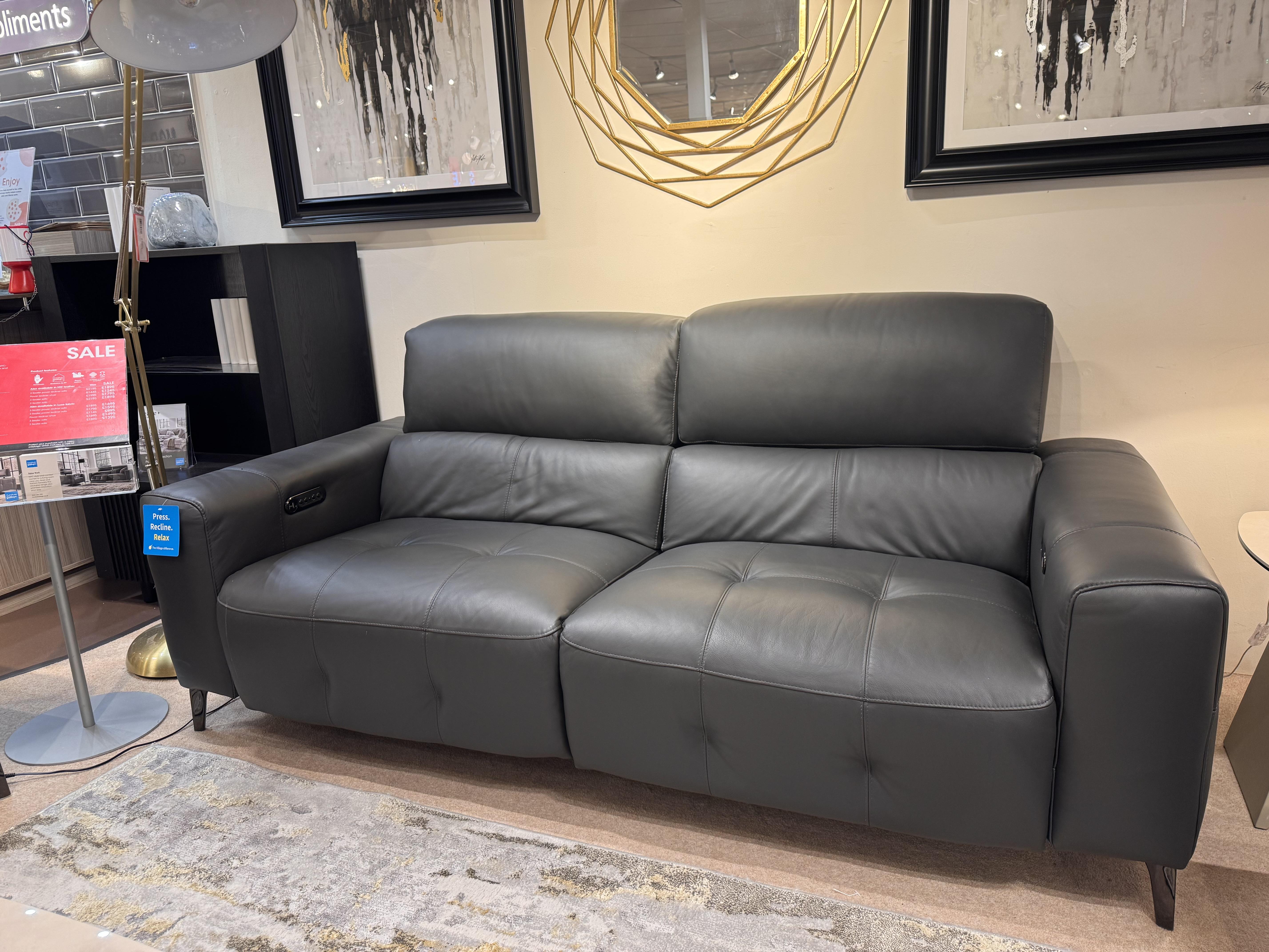 NEW YORK 3 Seater Power Sofa + Chair in  on Furniture Village