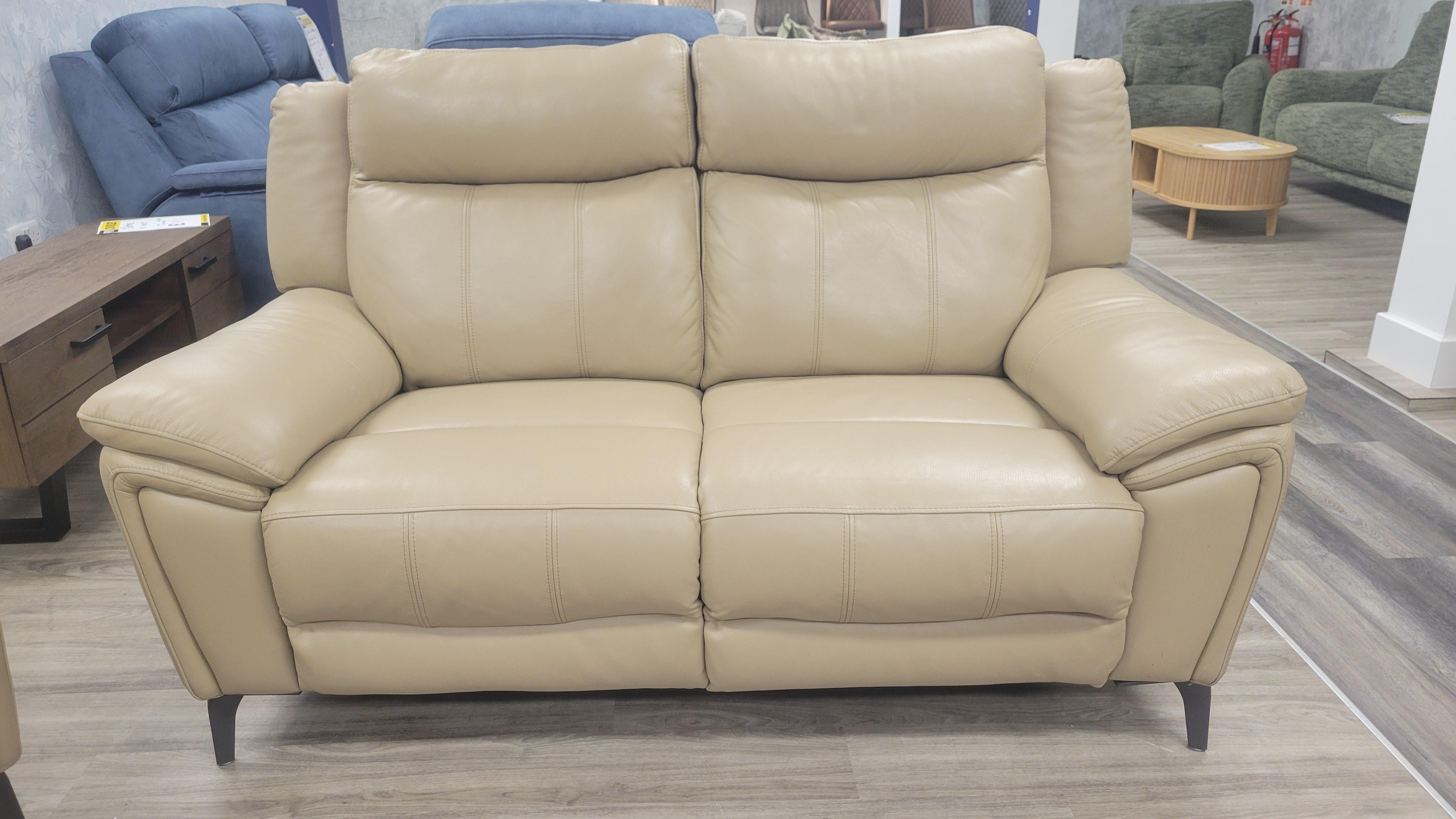 Panache Leather 2 seater static sofa in  on Furniture Village