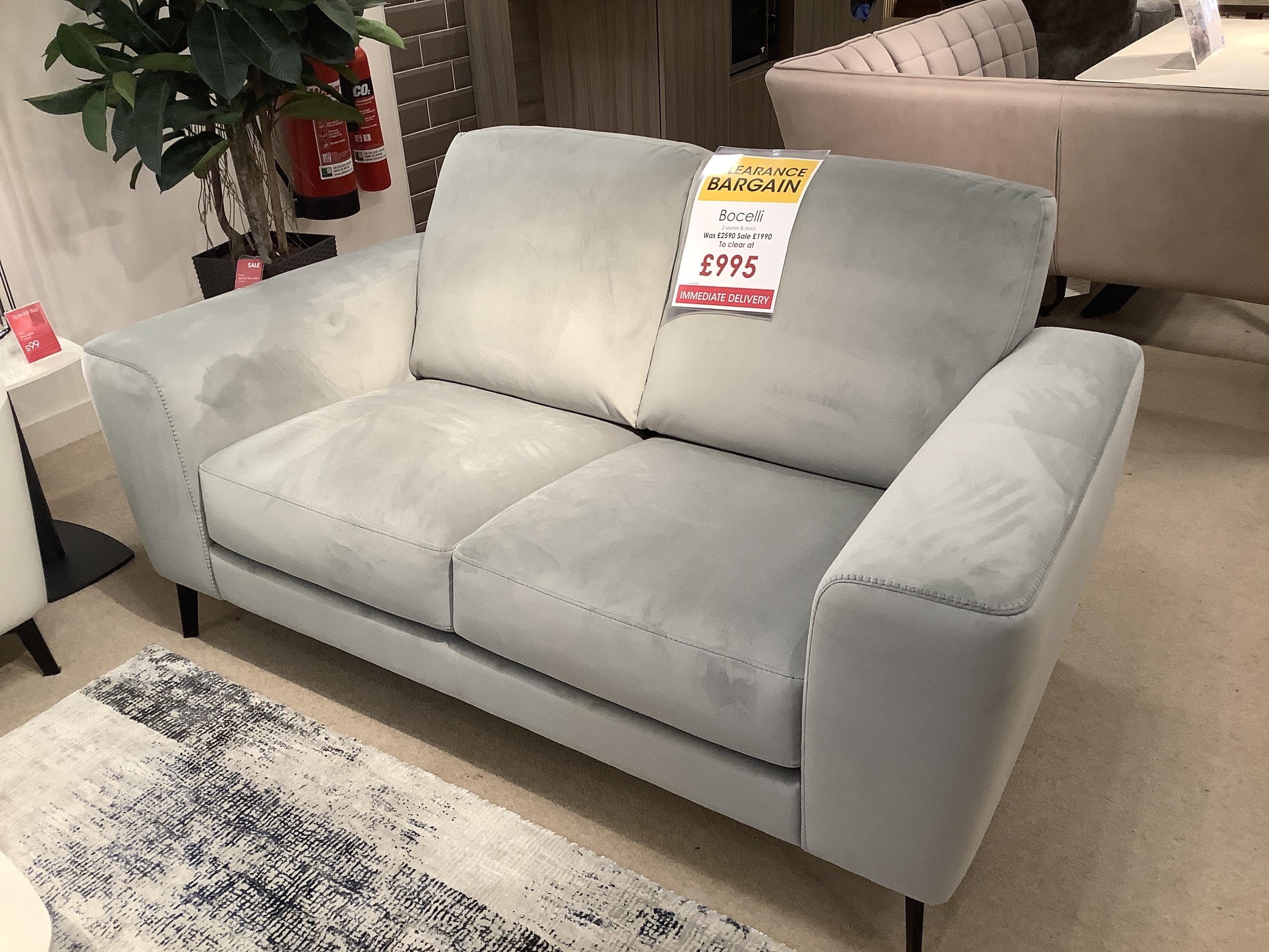 Bocelli 2 Seater Sofa & Footstool in  on Furniture Village