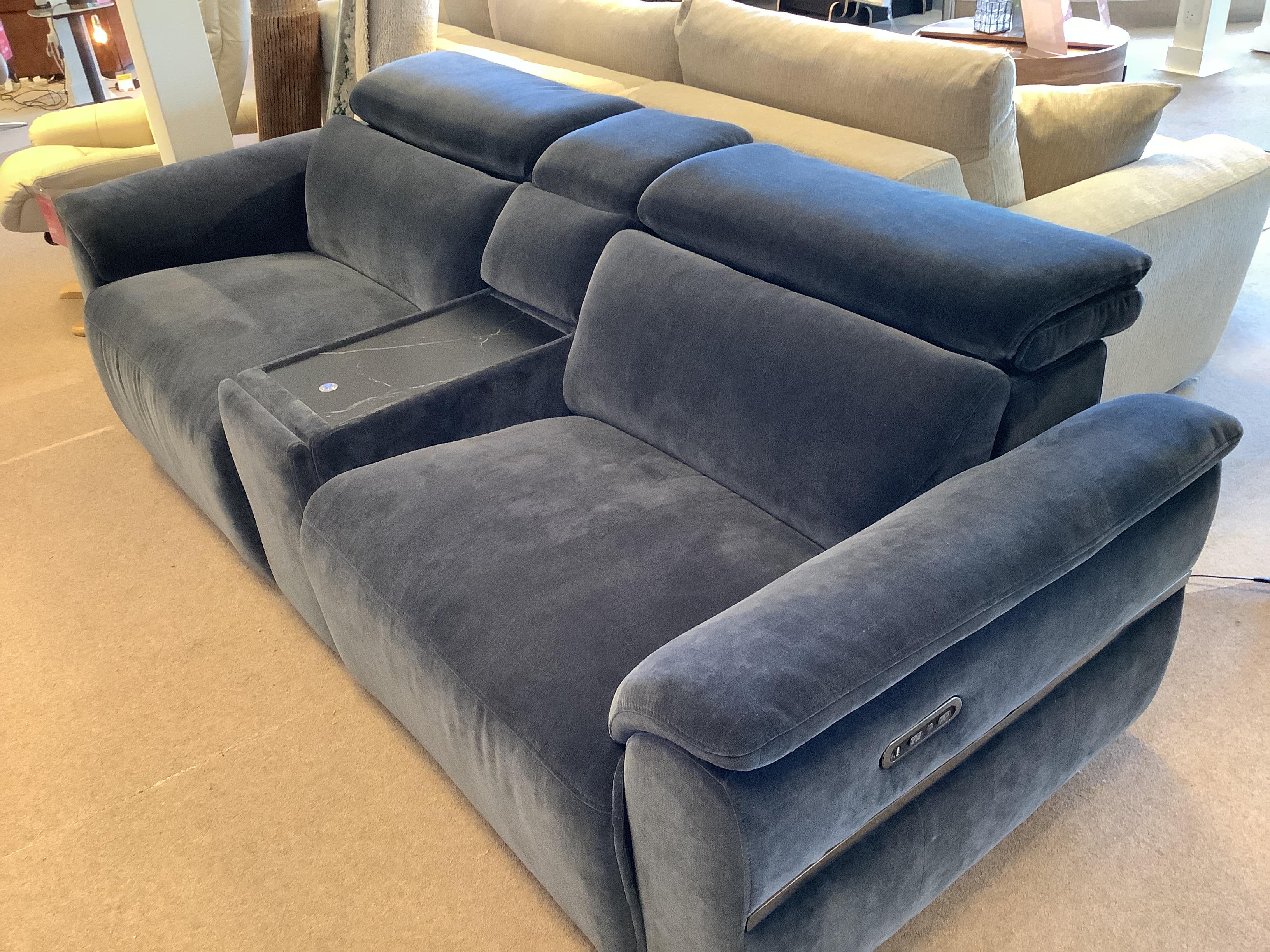 Dolomite 3 seater, with phone charger console in  on Furniture Village