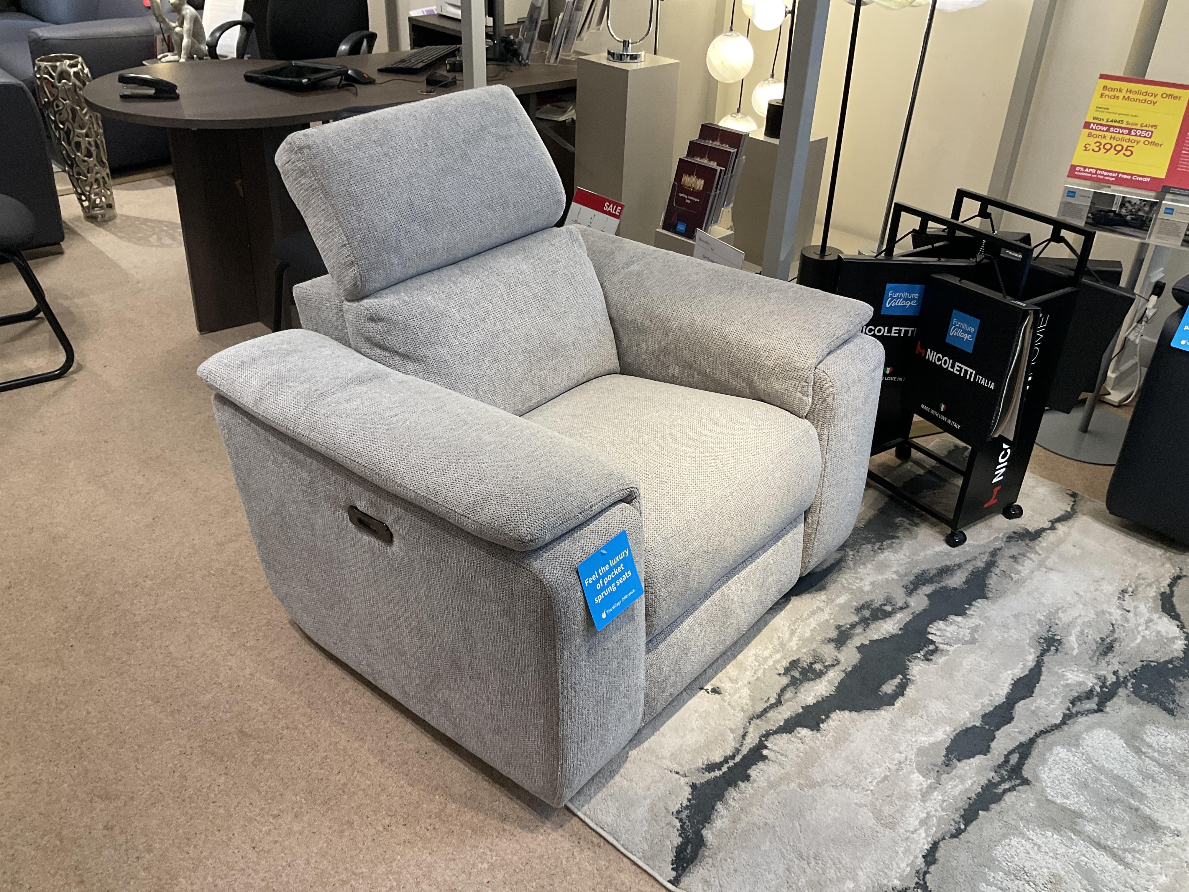 DAVIDE ROCKING ARMCHAIR POWER in  on Furniture Village