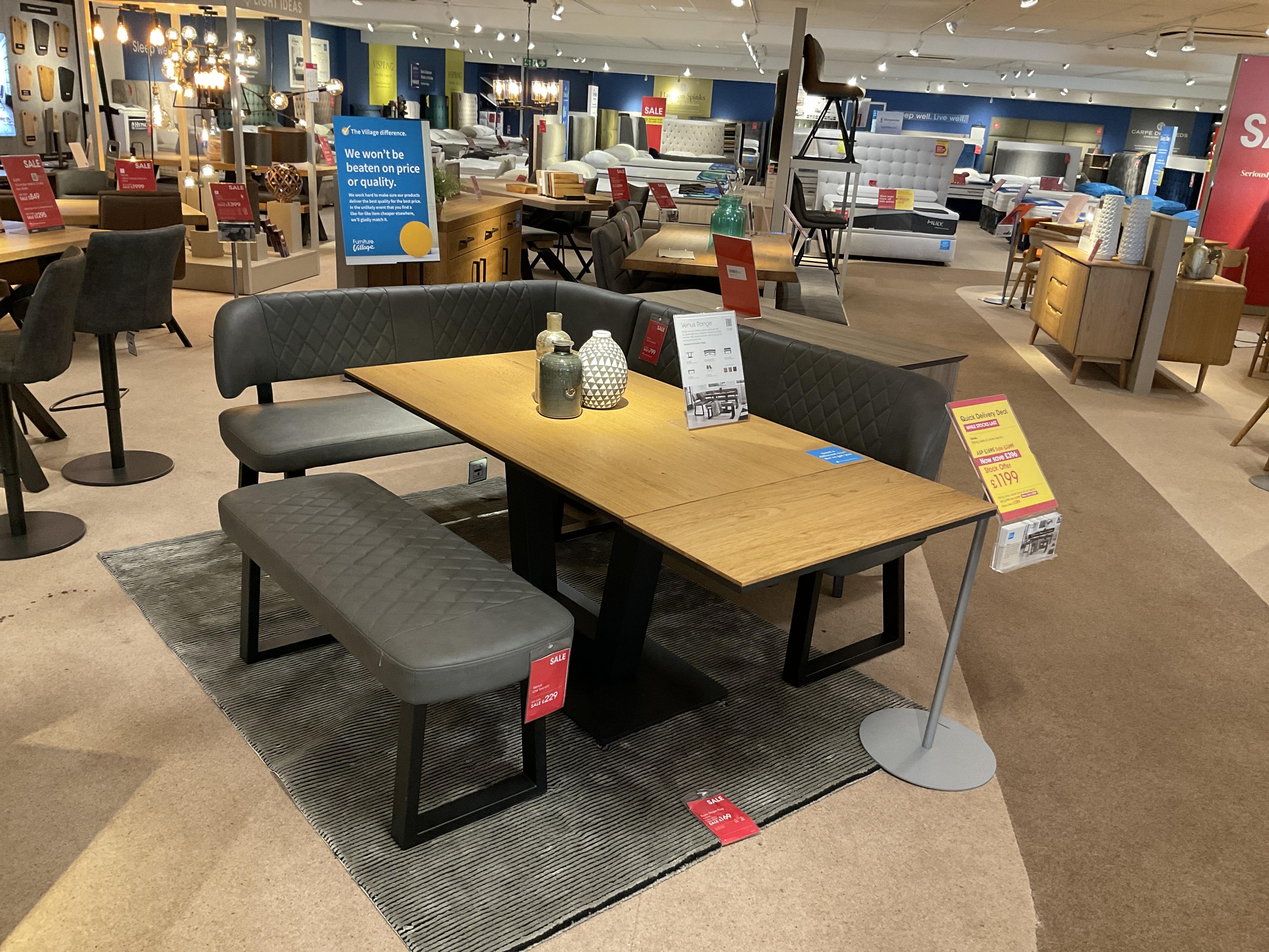 VENUS LHF BENCH DINING SET in  on Furniture Village