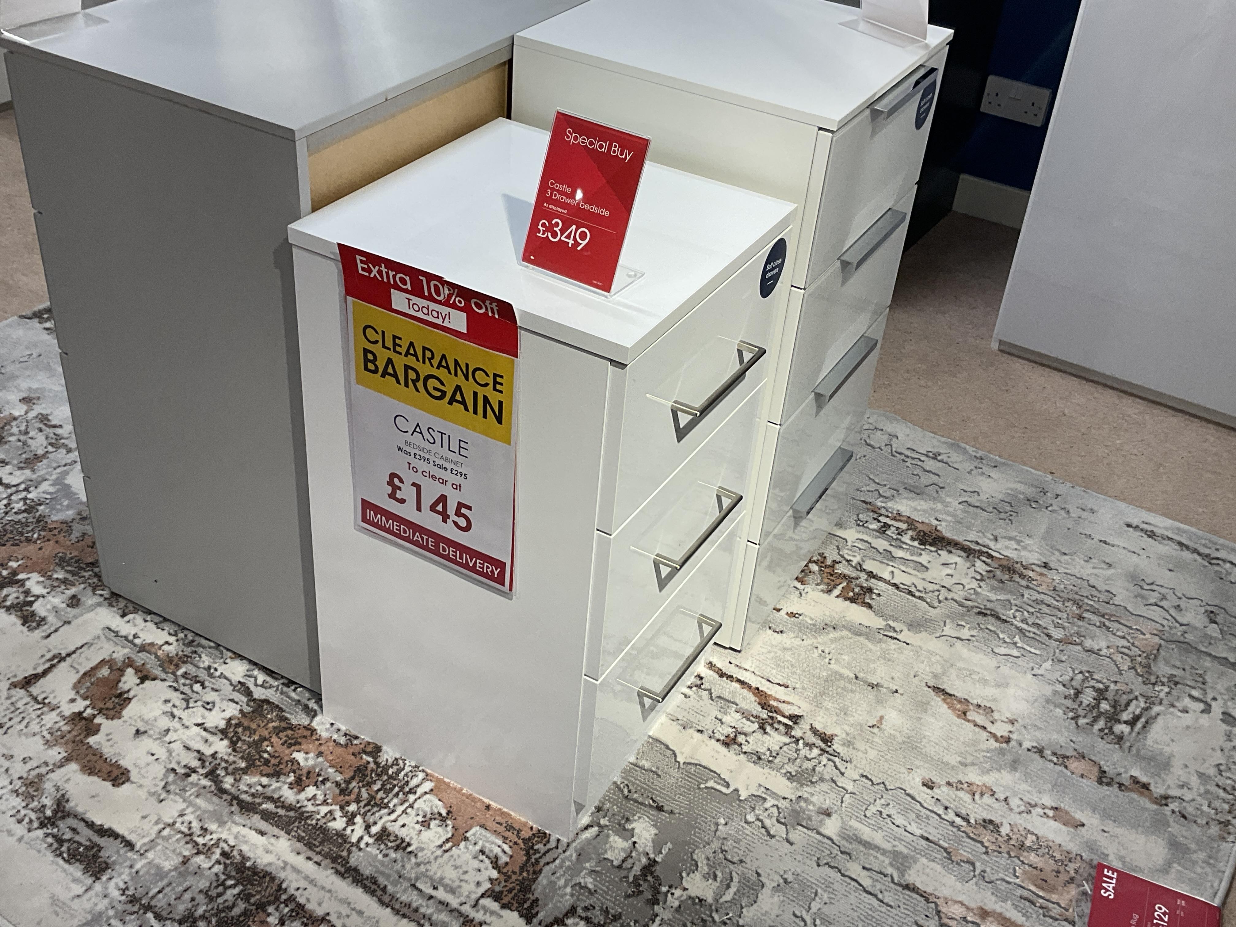 CASTLE BEDSIDE CABINET in  on Furniture Village