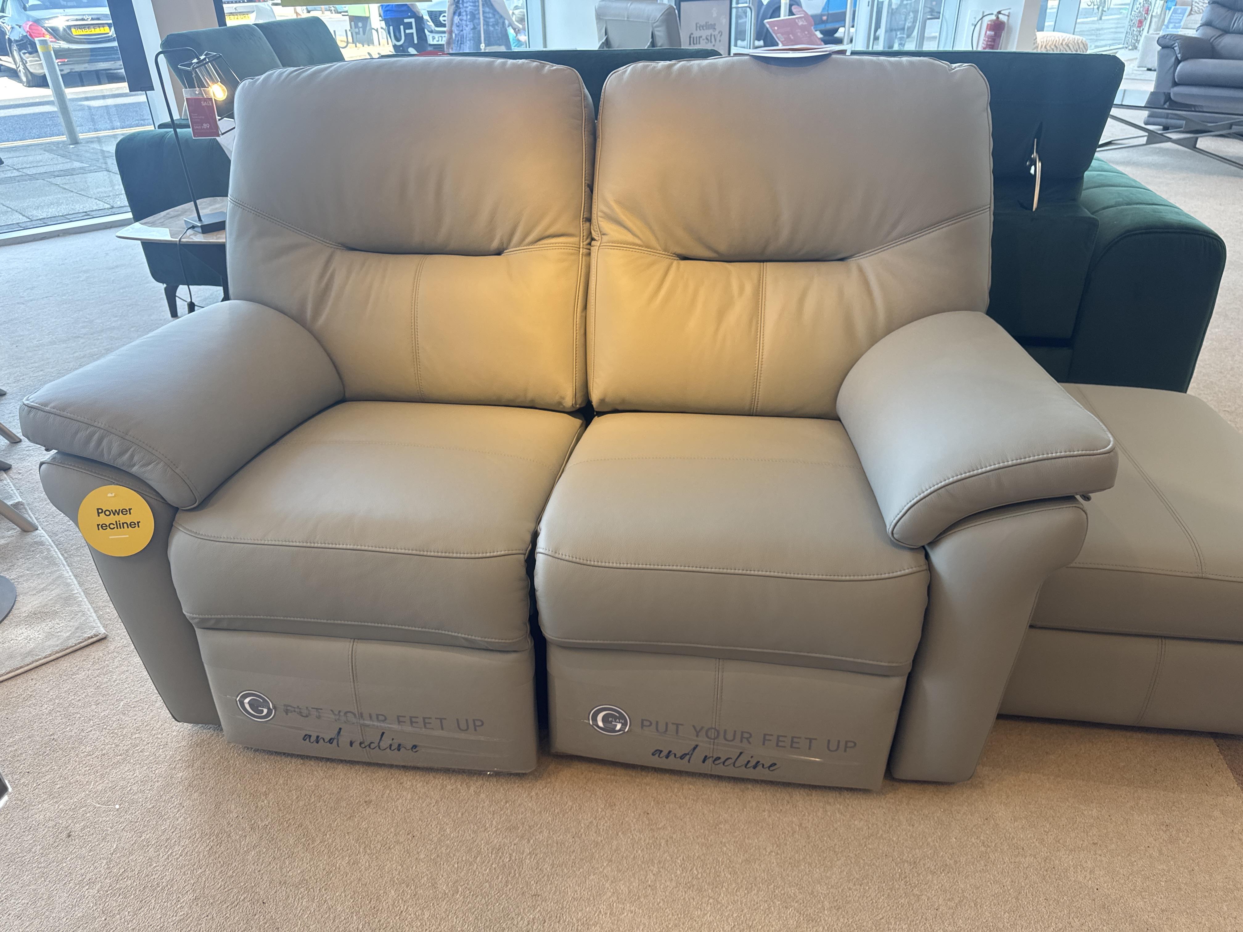 Seattle 2 seater power and footstool in  on Furniture Village