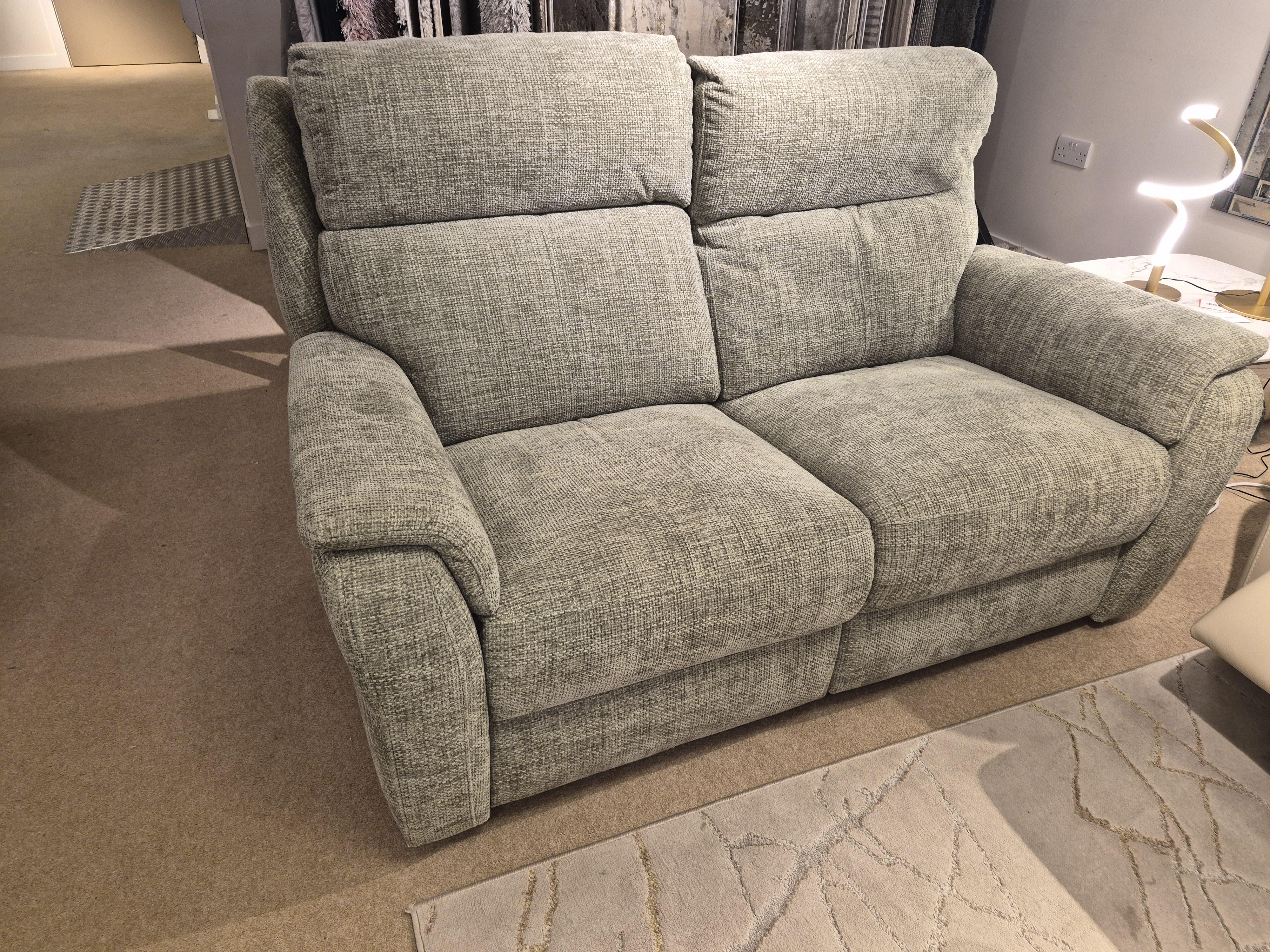 Nicoletti Vito 2 Seater Power Recliner and Storage Stool in  on Furniture Village