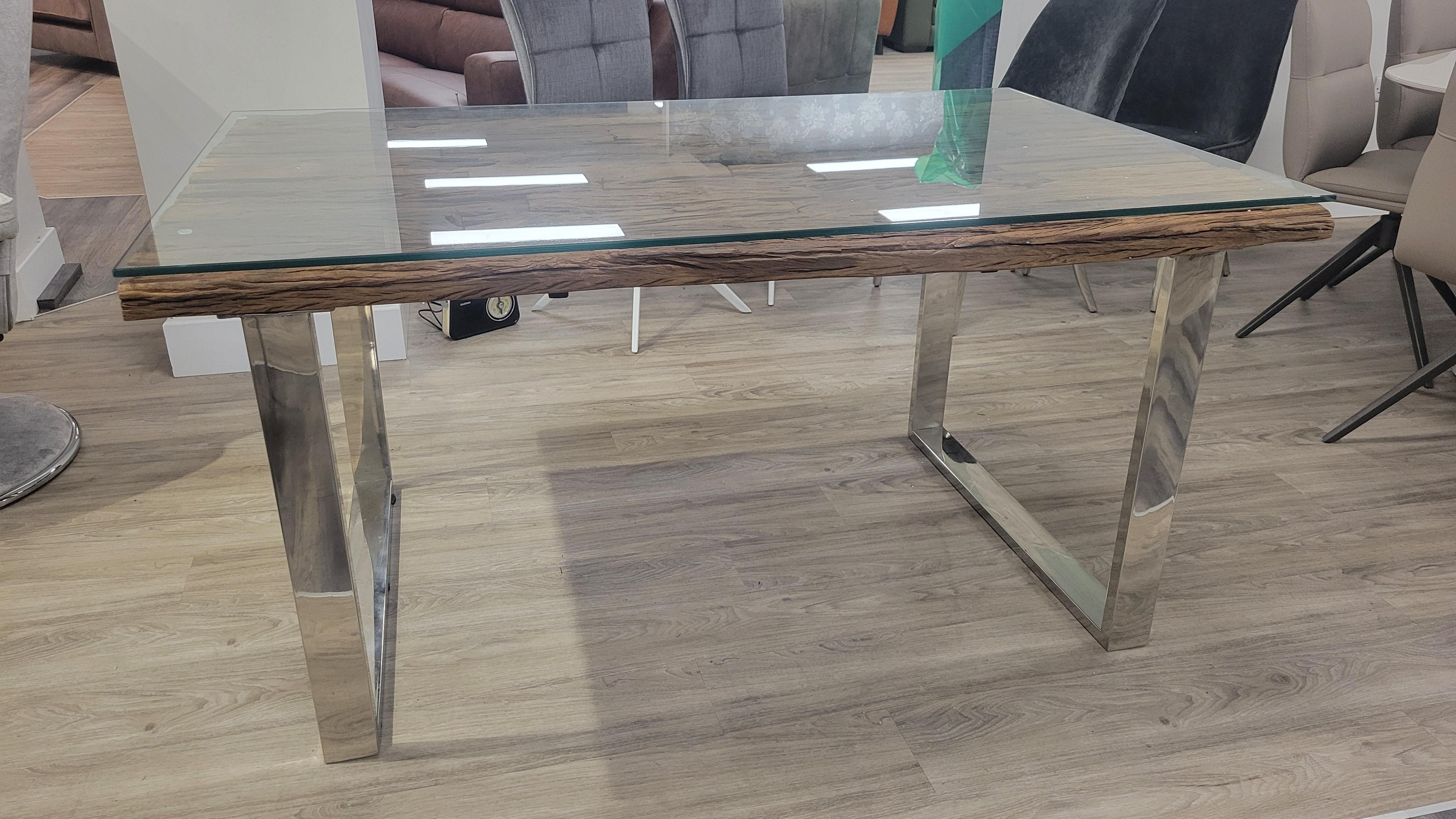Chennai dining table with U shaped legs in  on Furniture Village