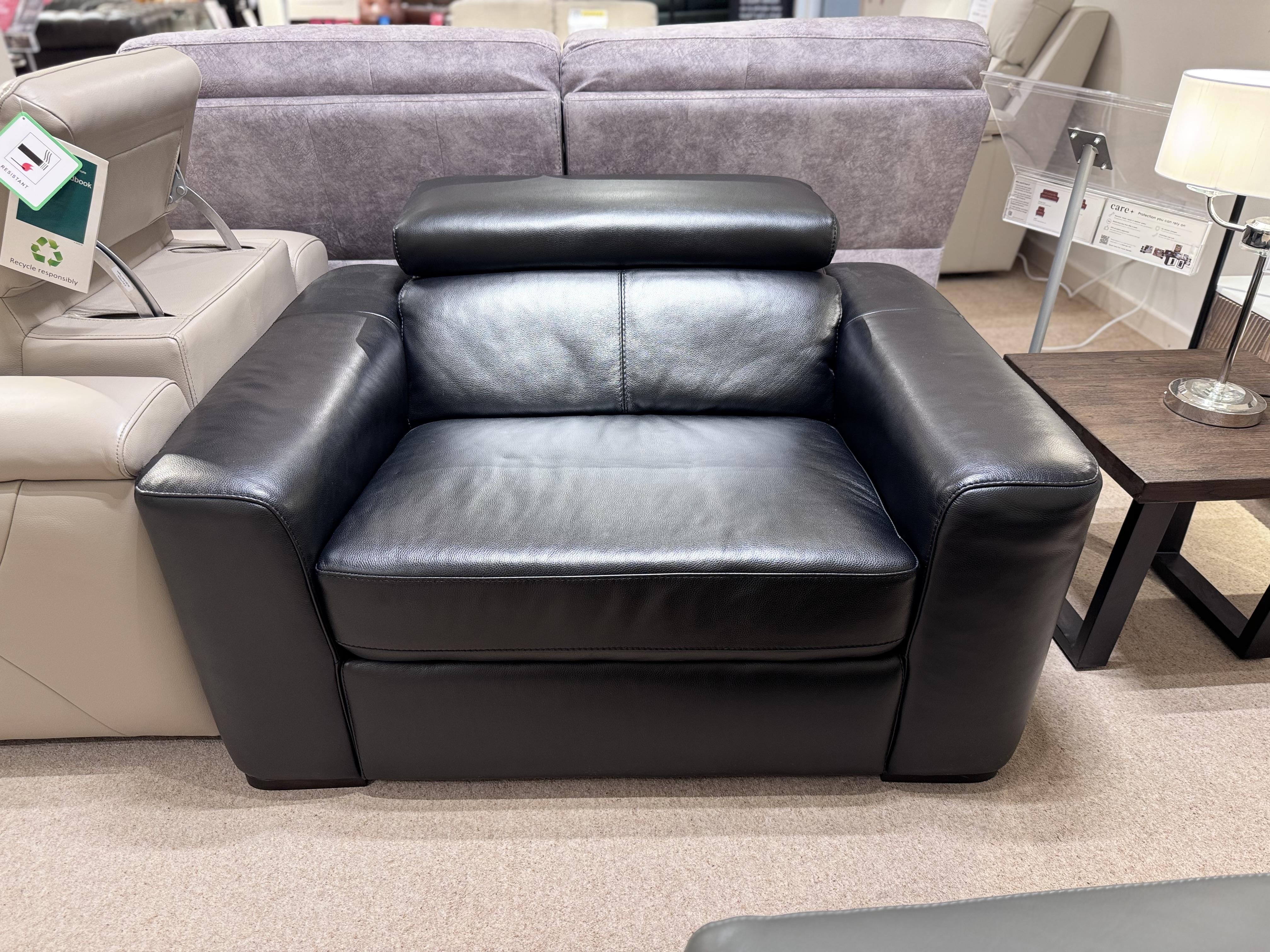 Infinity Leather Large Sofa in  on Furniture Village