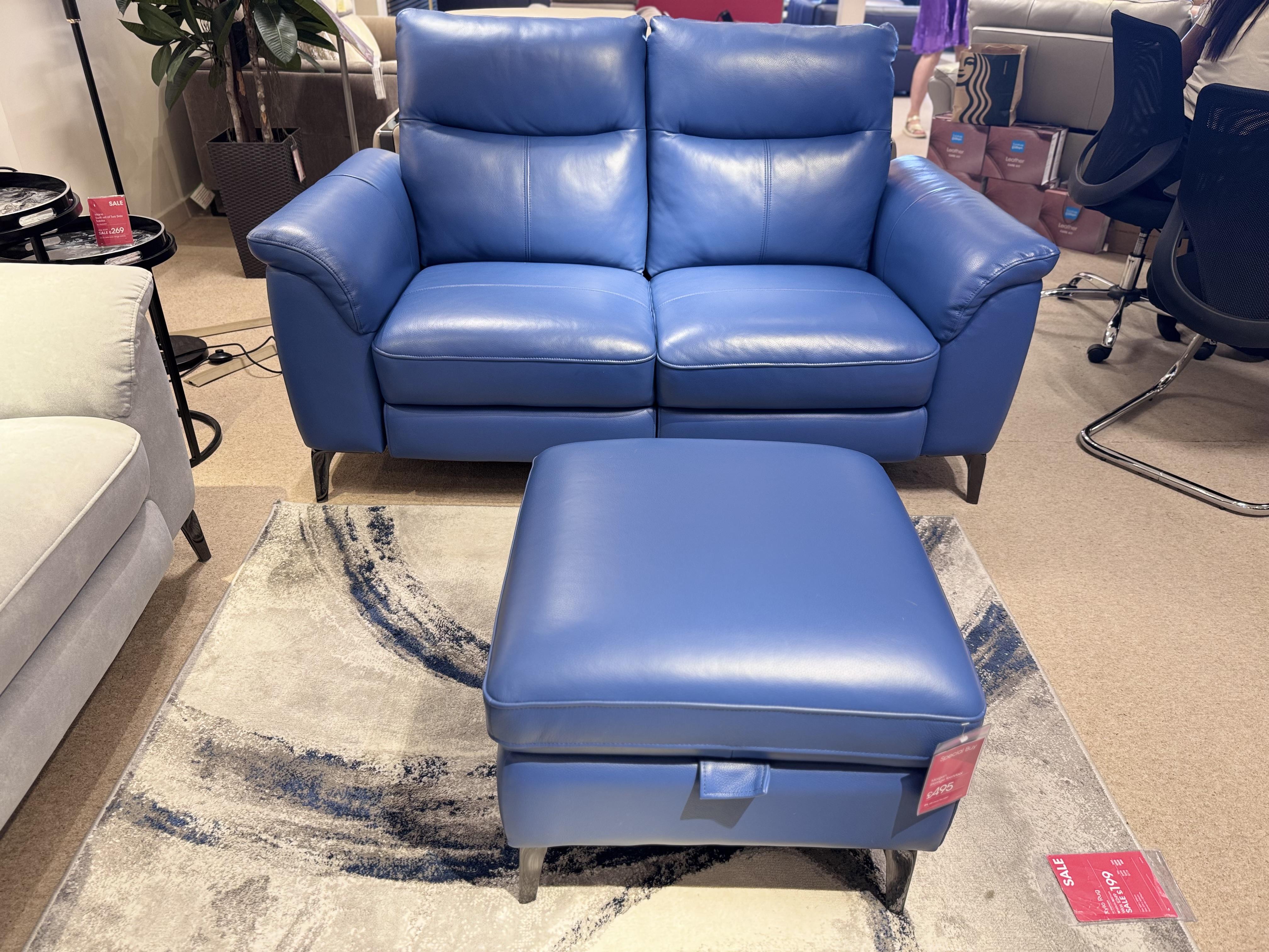 Morgan 2-Seater Power Recliner & Storage Footstool. in  on Furniture Village