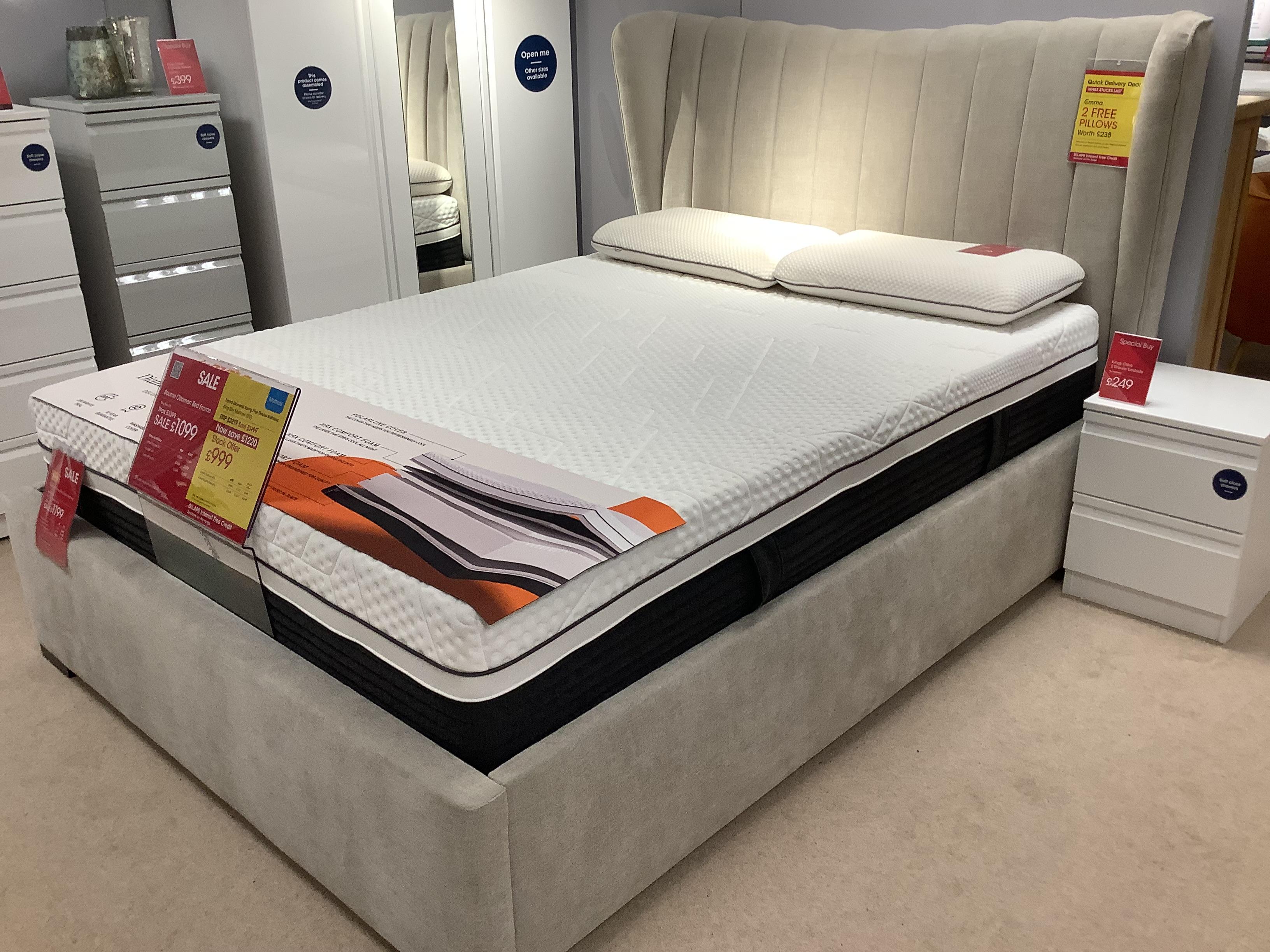 Bauer 5&rsquo; Ottoman frame in  on Furniture Village