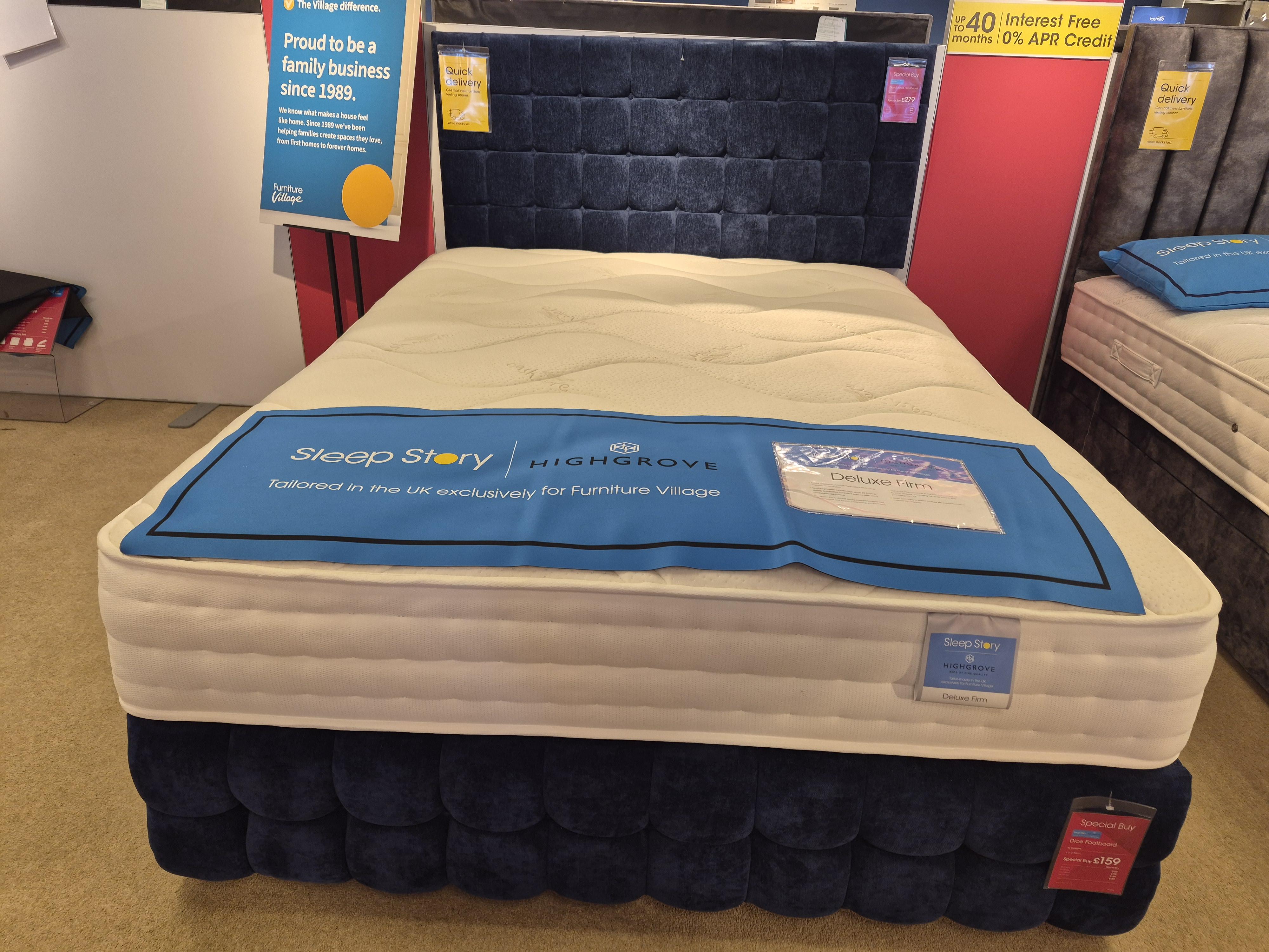 Sleep Story Deluxe Firm King Size Divan Set in  on Furniture Village
