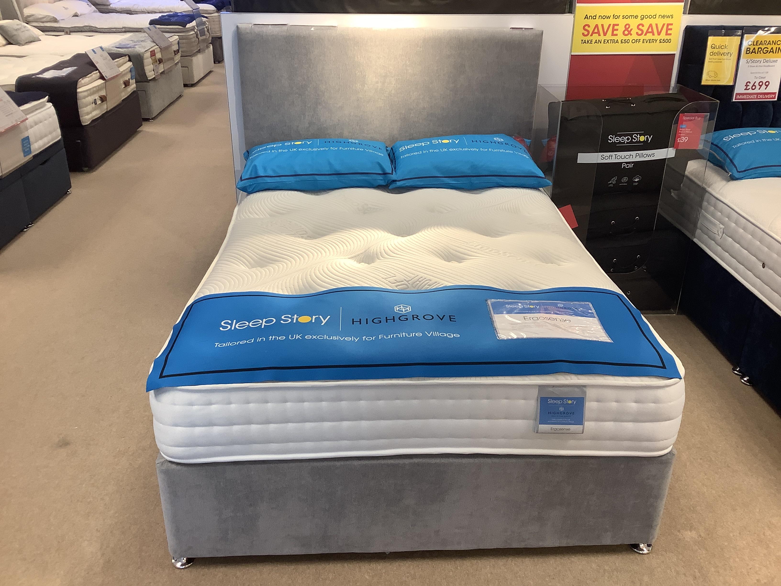 Ergo Double Divan + Headboard in  on Furniture Village