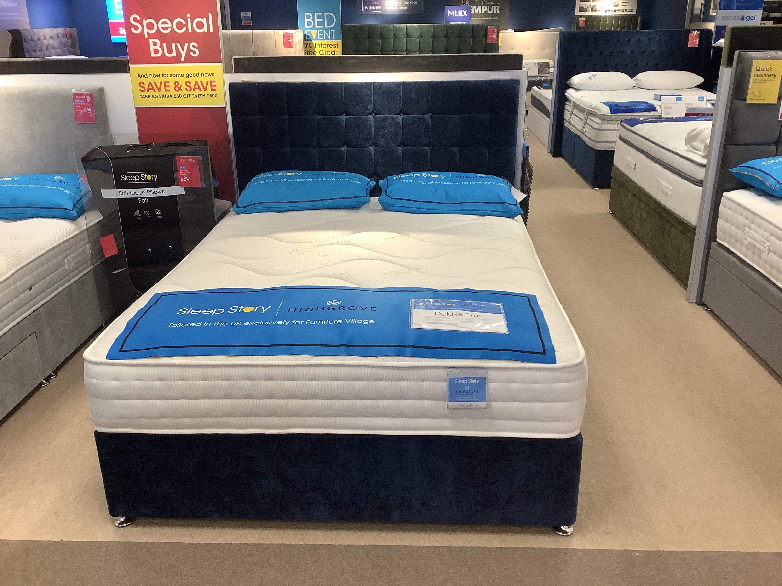 Deluxe Firm Kingsize Divan+Headboard in  on Furniture Village