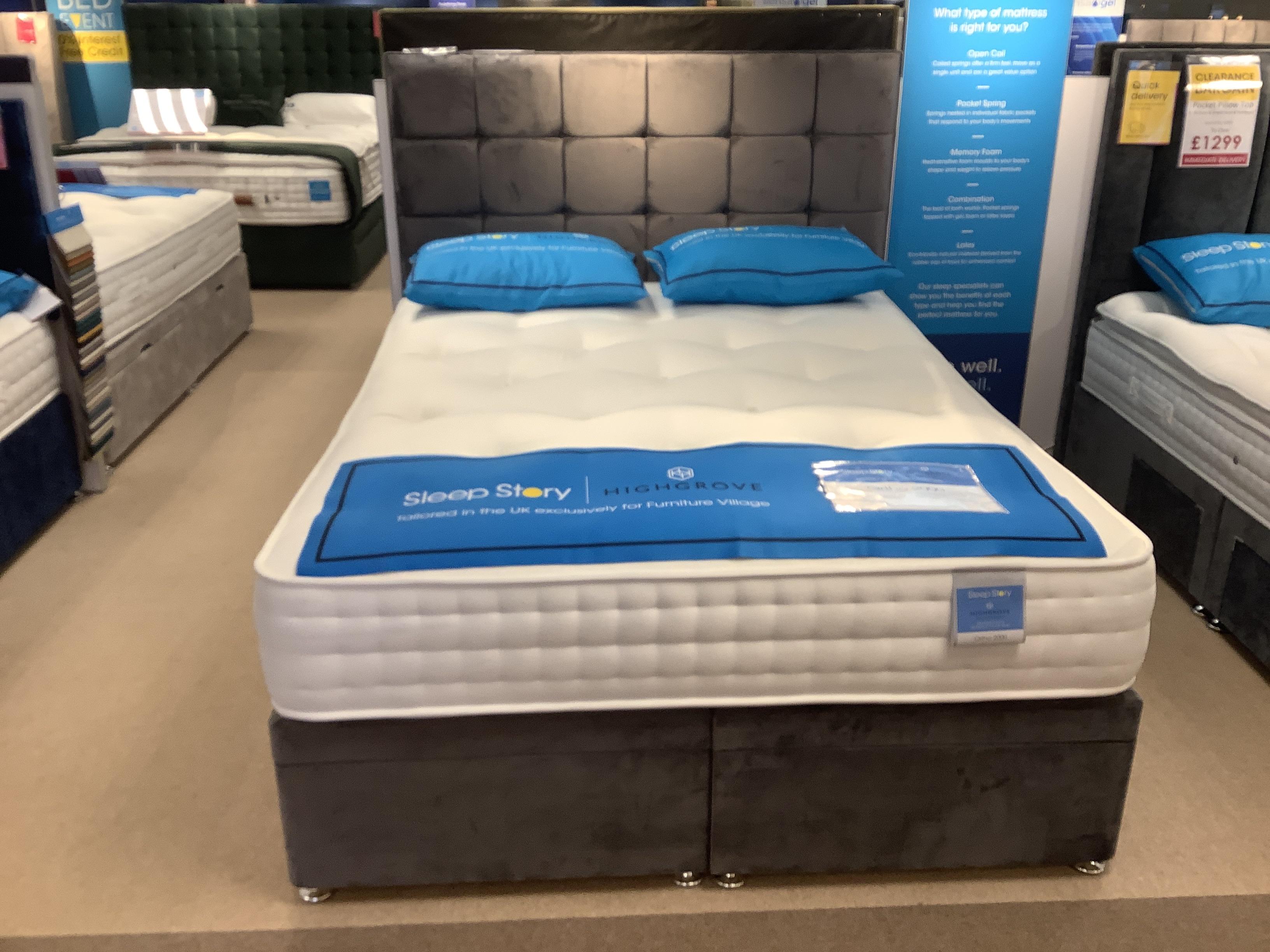 Ortho 2000 Kingsize Electric Ottoman Divan+Headboard in  on Furniture Village