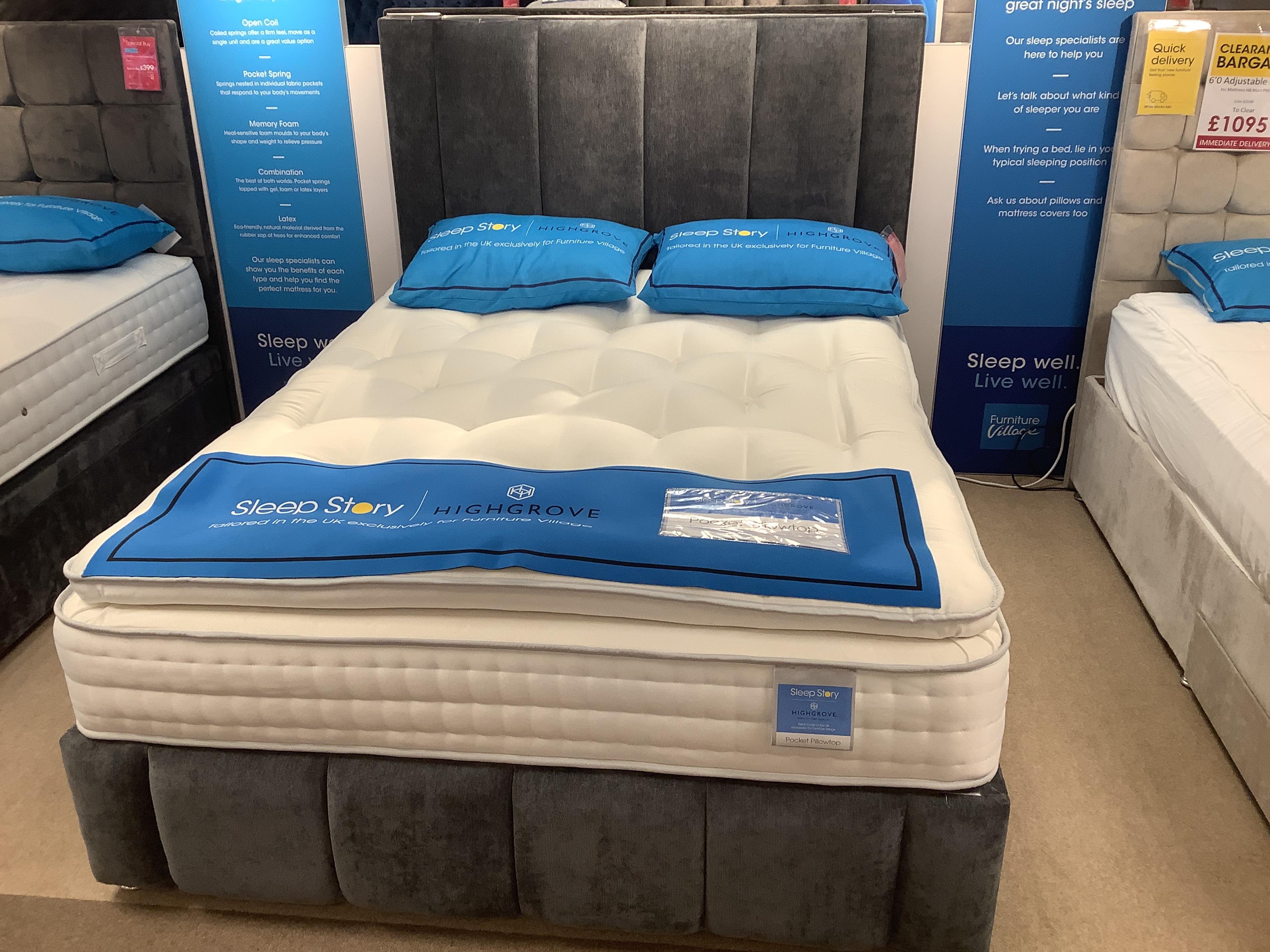 Pocket Pillowtop Kingsize Divan+Headboard in  on Furniture Village