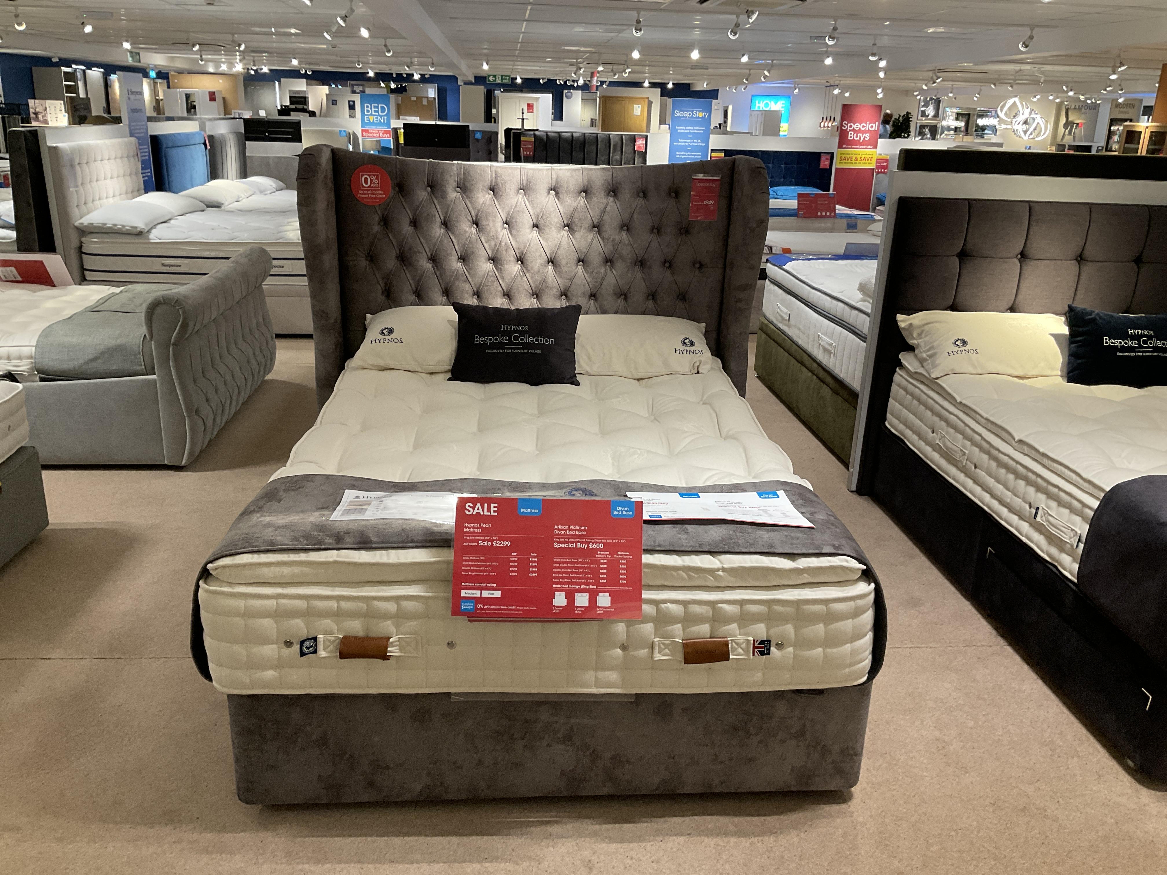 HYPNOS OTTOMAN DIVAN SET WITH HEADBOARD KING SIZE 5 foot in  on Furniture Village