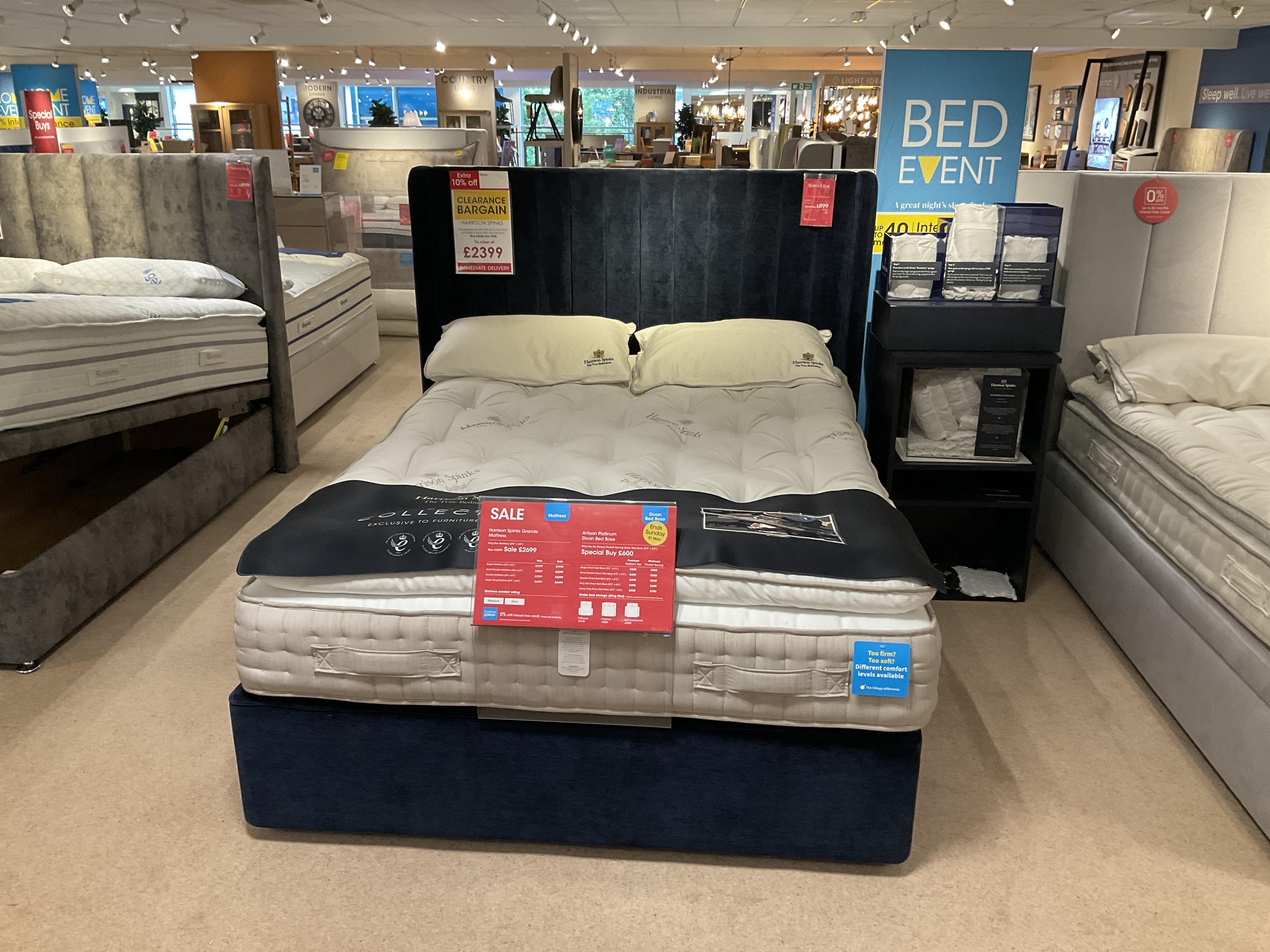 HARRISON SPINKS GRANDE PILLOW TOP DIVAN SET WITH HEADBOARD KING SIZE 5 foit in  on Furniture Village
