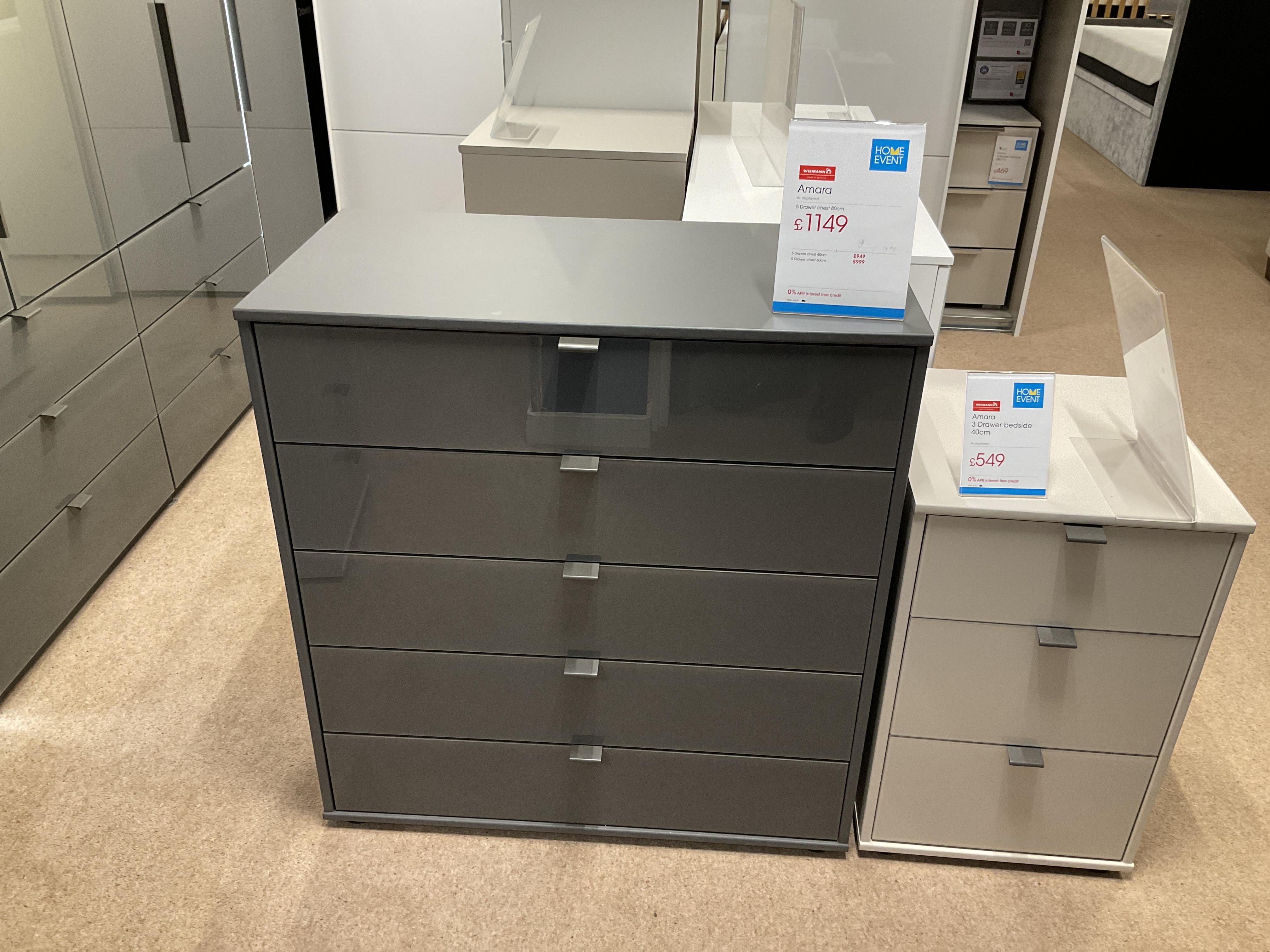 AMARA 5 DRAWER 80CM CHEST in  on Furniture Village