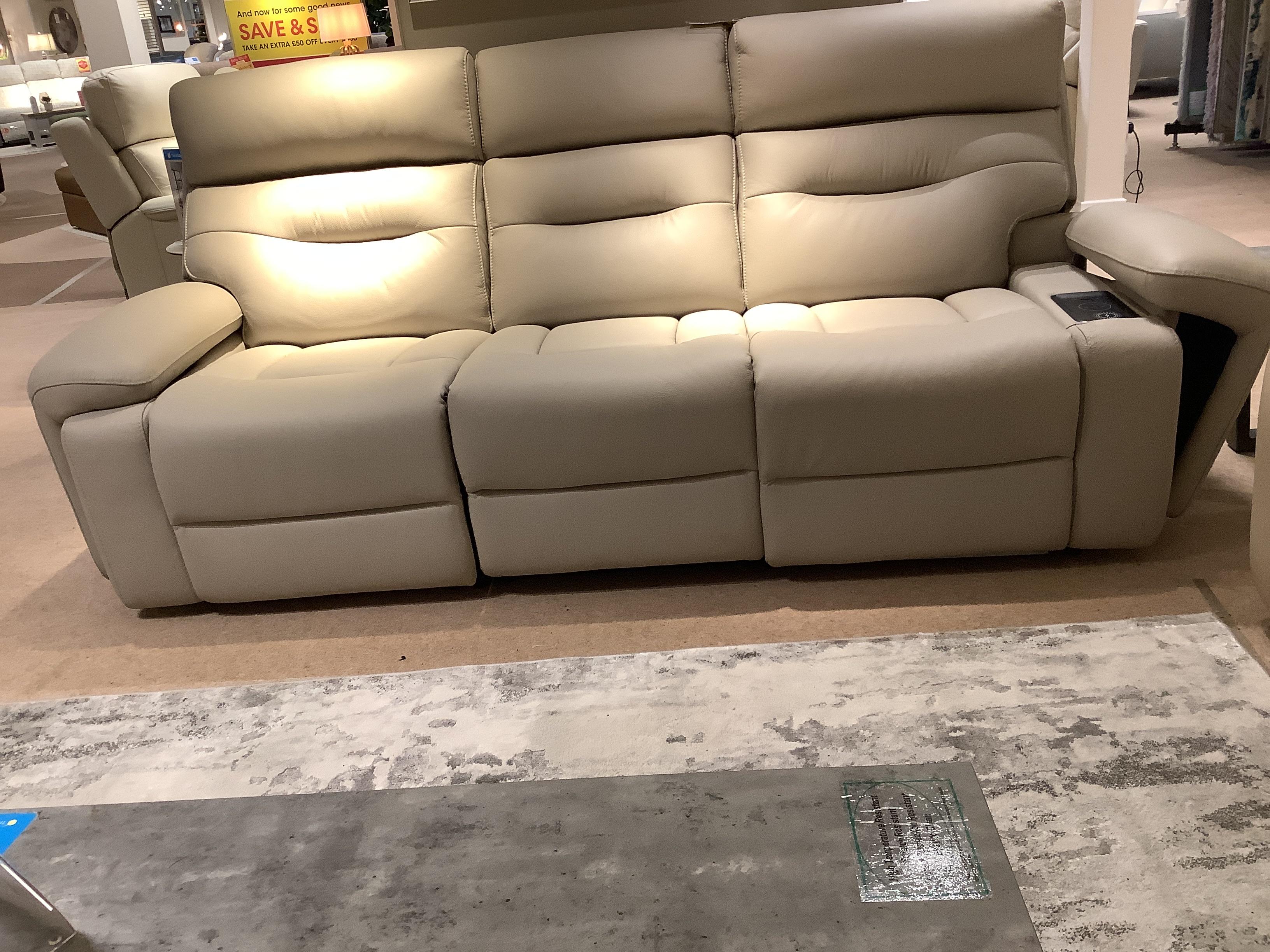 Cinemax 3 Seater Power Media Arm in  on Furniture Village