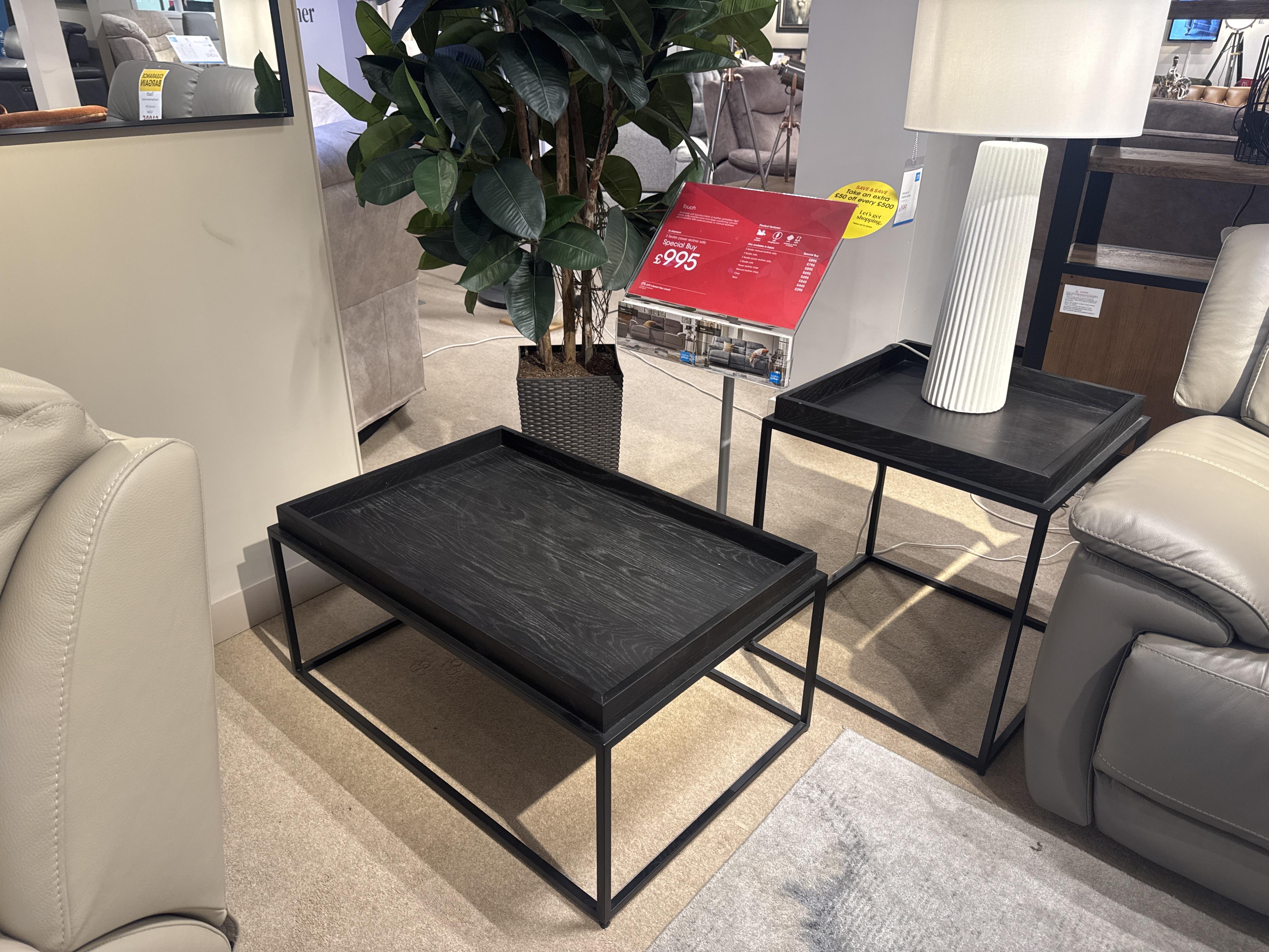 Elliot tray coffee table and lamp table in  on Furniture Village