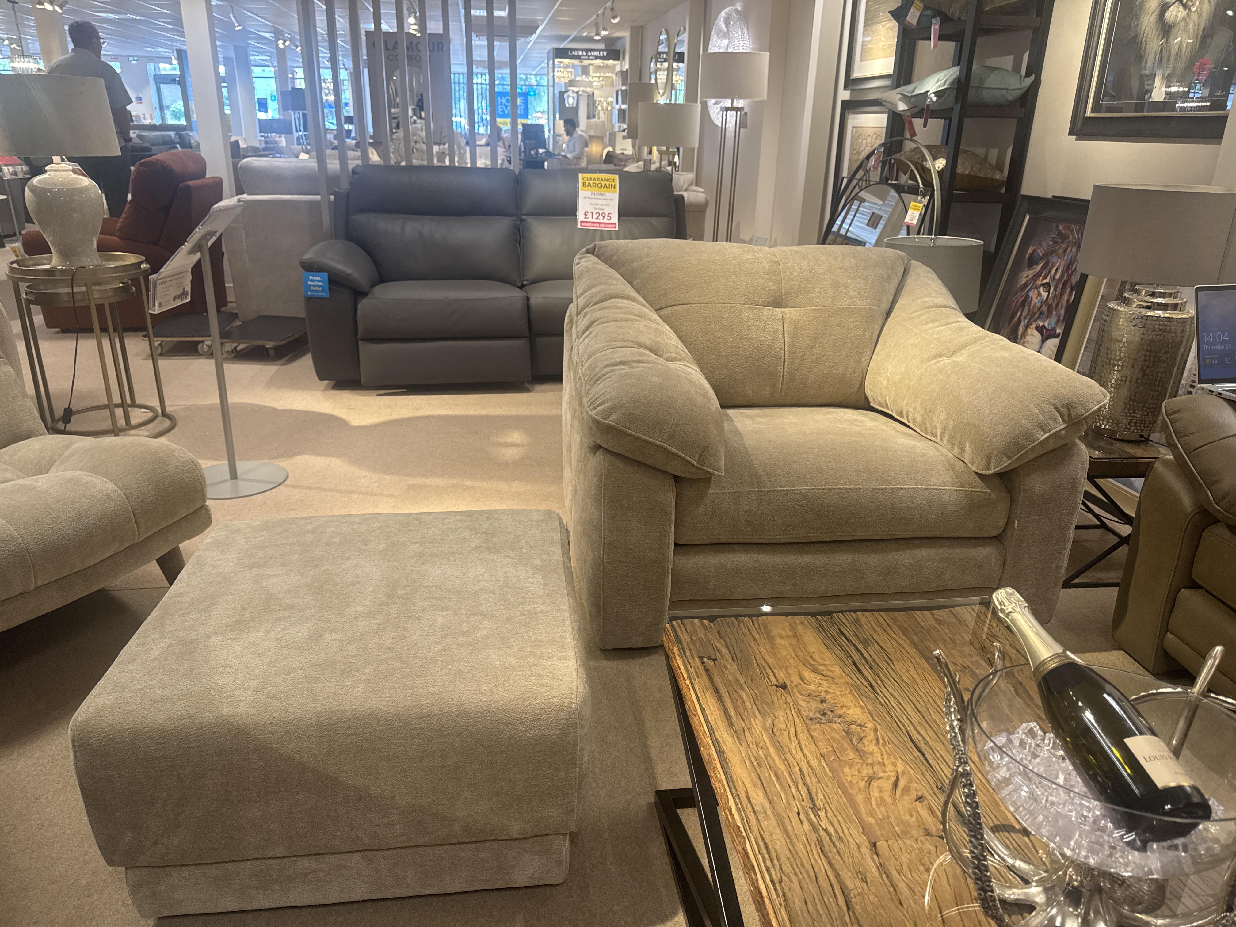 Dune chair and stool in  on Furniture Village