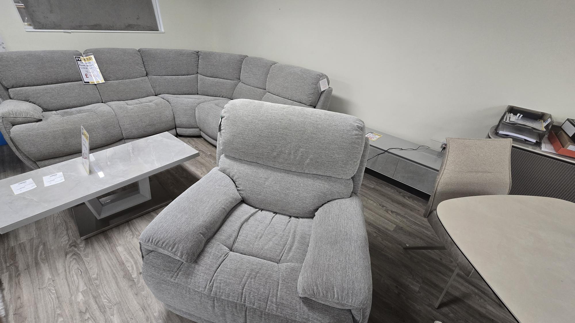 Link Power Reclining Corner Group plus Power chair in  on Furniture Village
