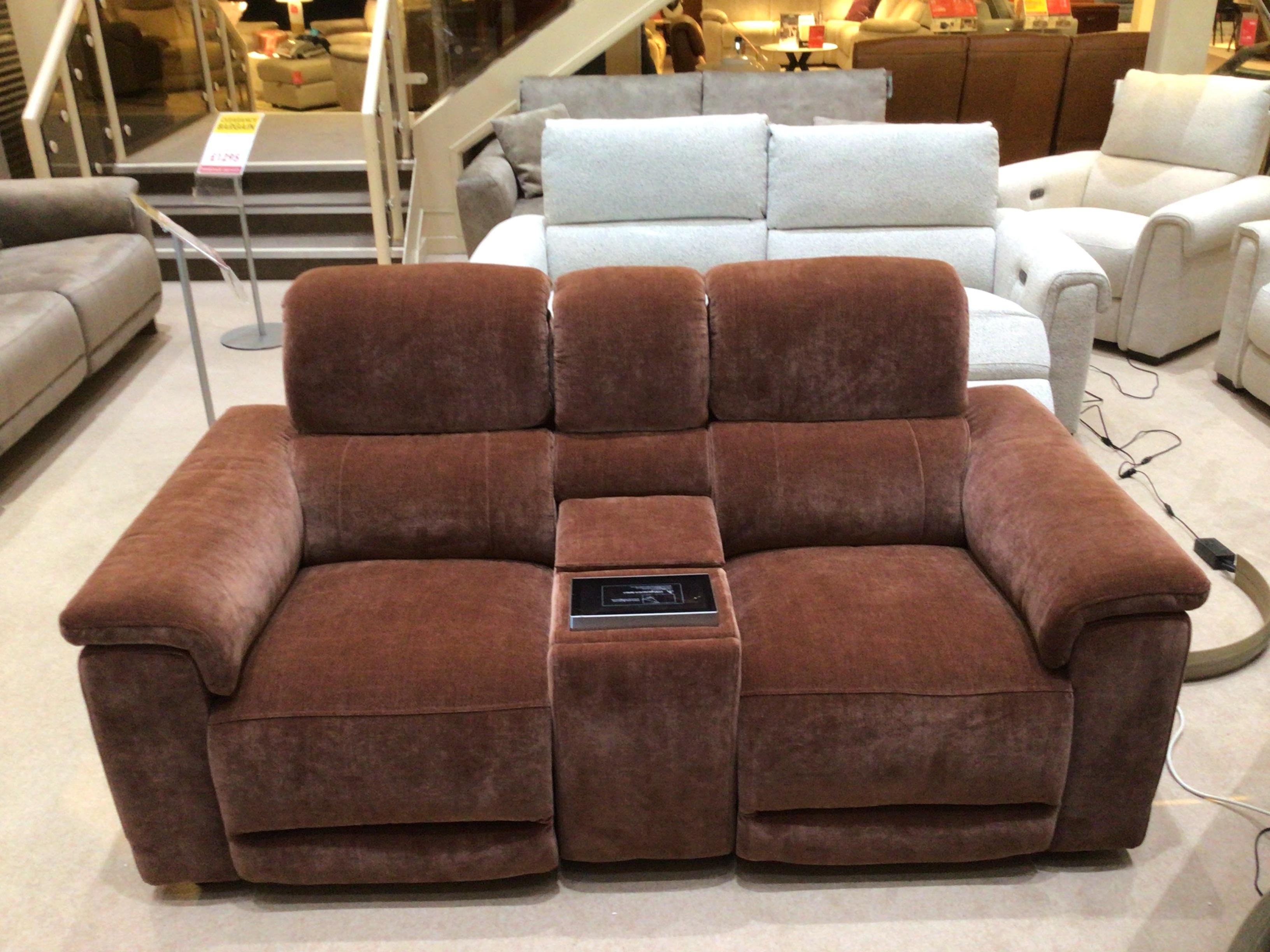 Genius 2 seater power reclining media sofa in  on Furniture Village