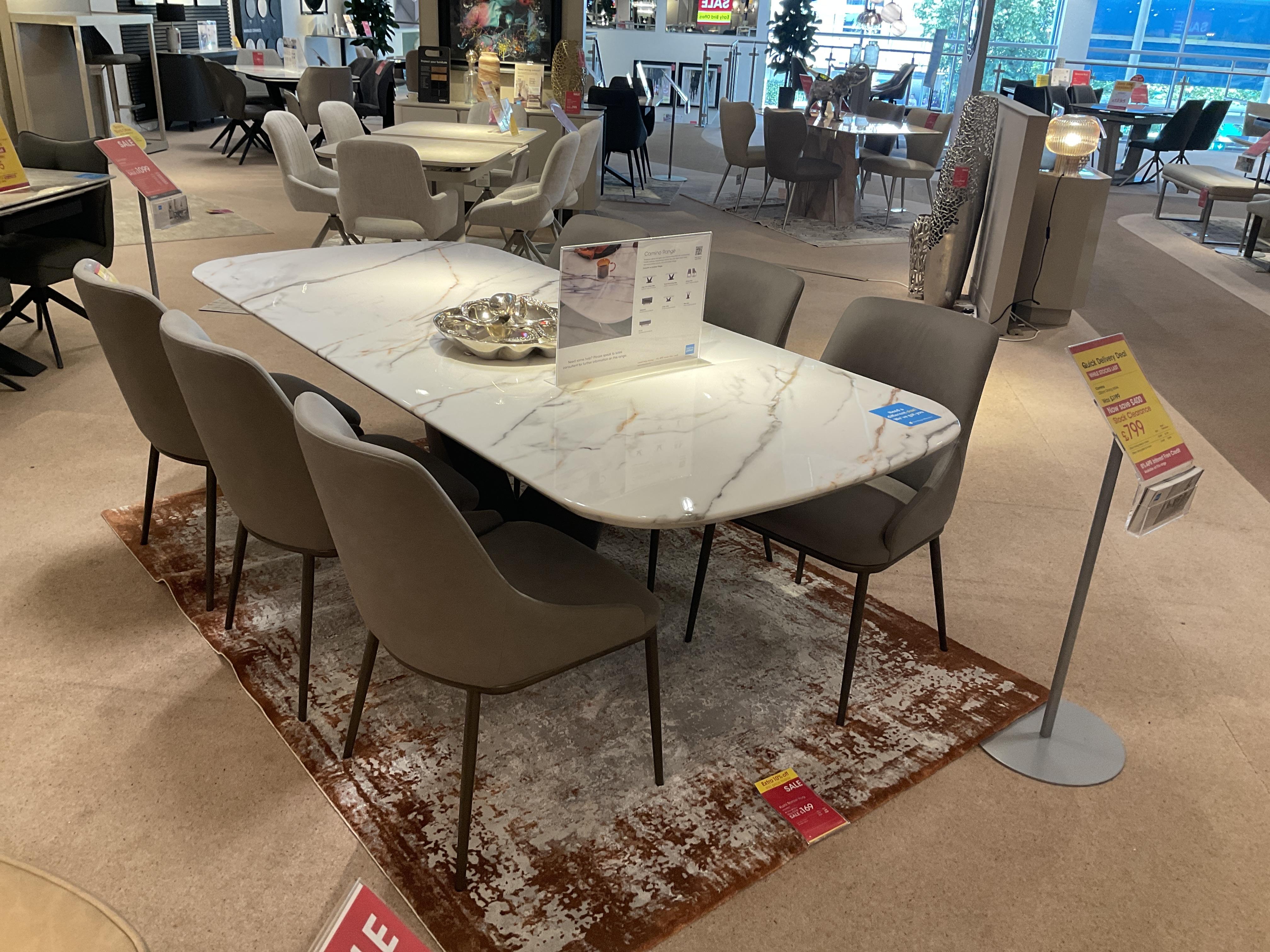 CAMINO DINING TABLE AND 6 CHAIRS in  on Furniture Village