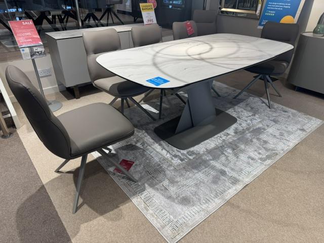 Diva Extending dining table, 6 chairs and sideboard in  on Furniture Village