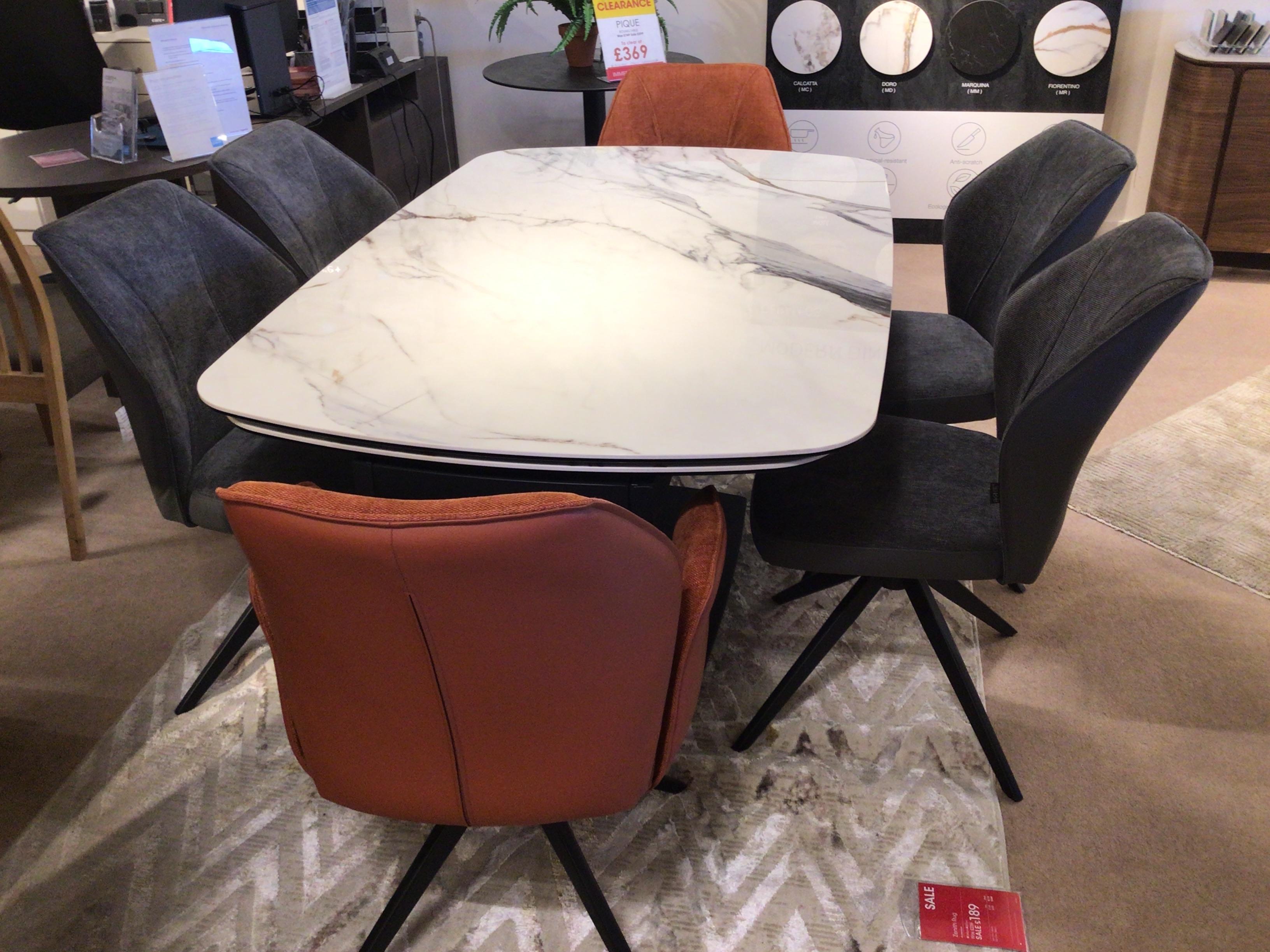 Julio extending table and 6 chairs in  on Furniture Village