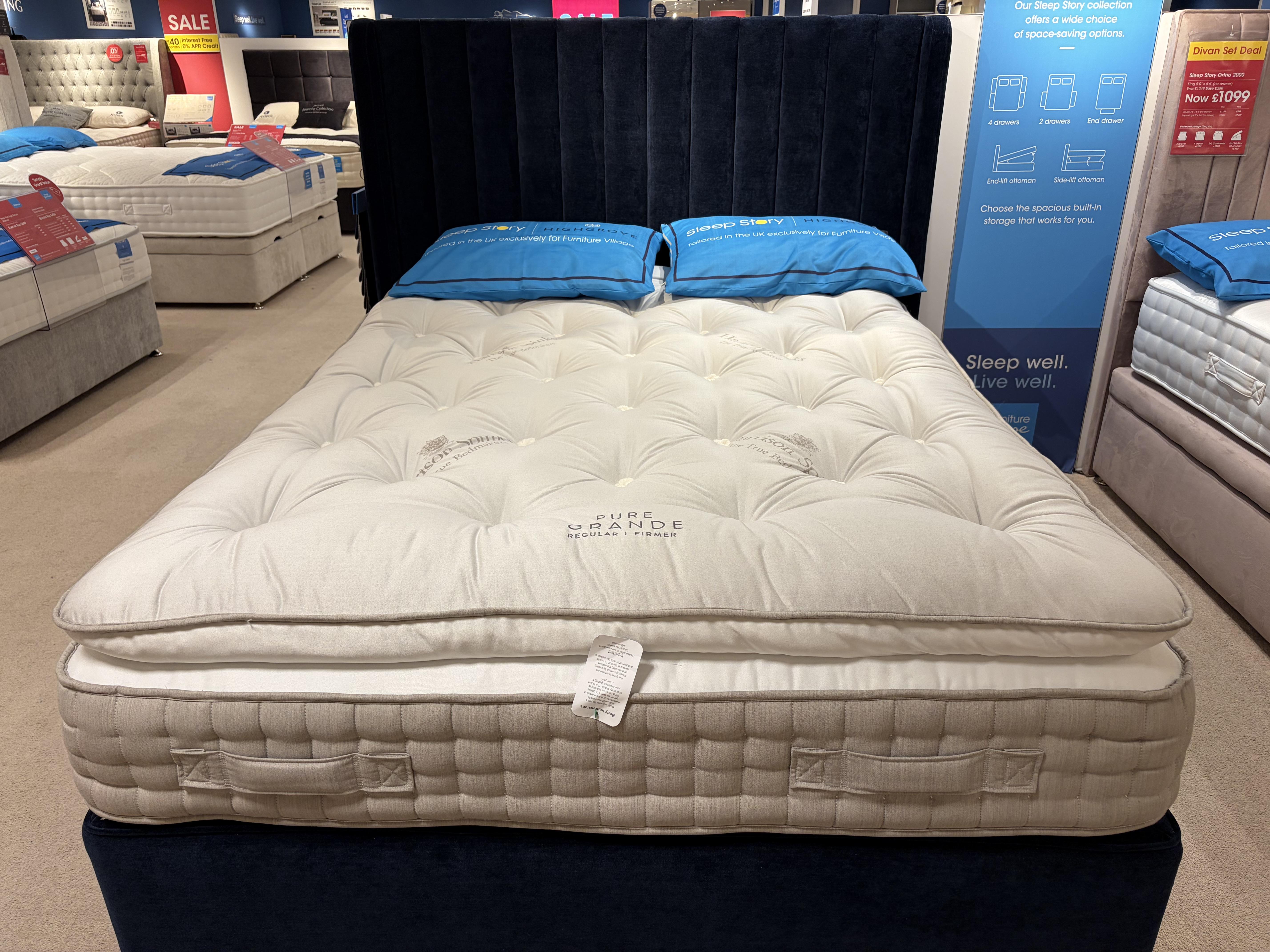 Pure Grande King size non - drw divan set in  on Furniture Village