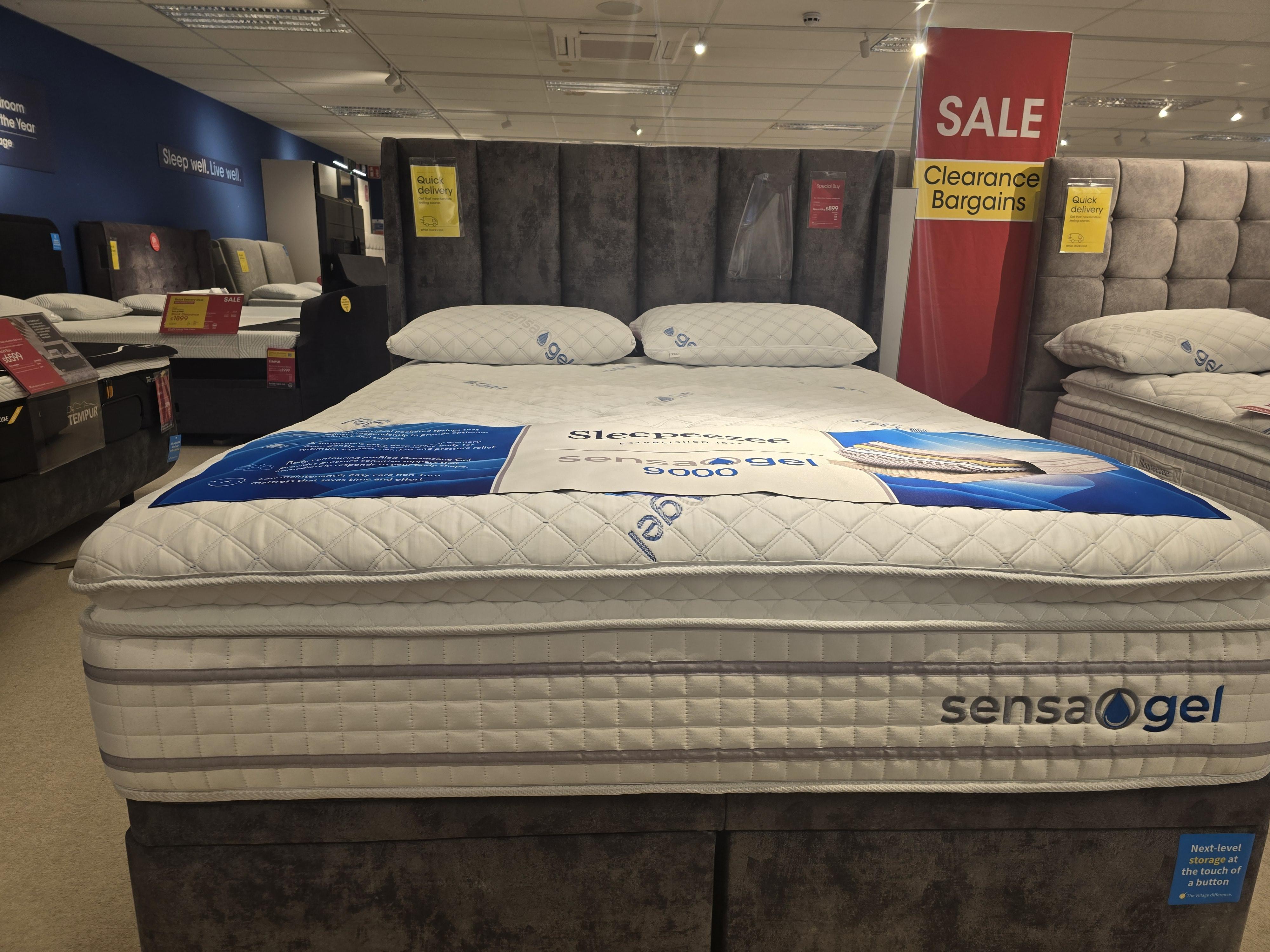 Sensa Gel 9000 power ottoman divan set. in  on Furniture Village