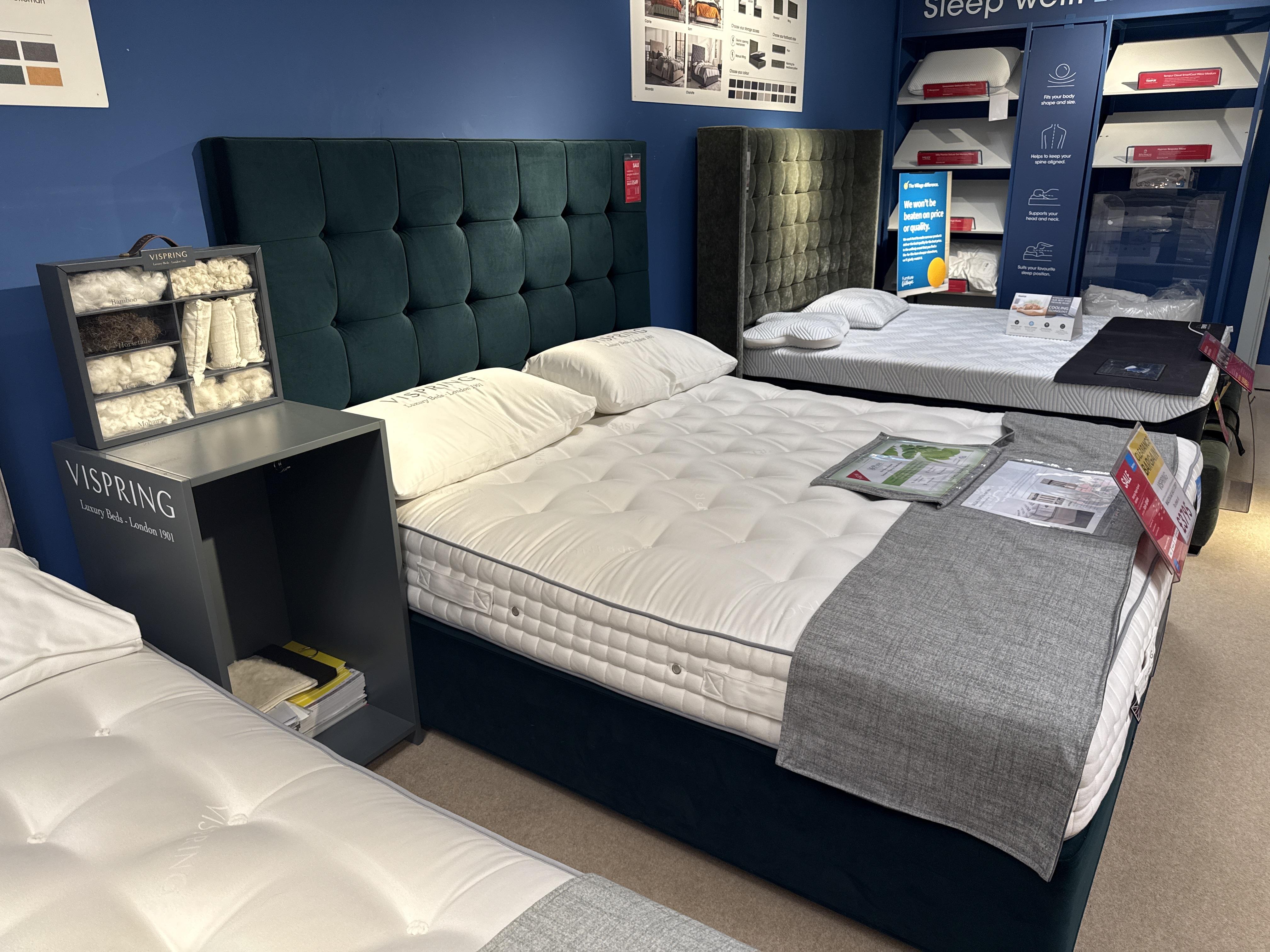 Vispring Regal Mattress with Bed and Headboard in  on Furniture Village