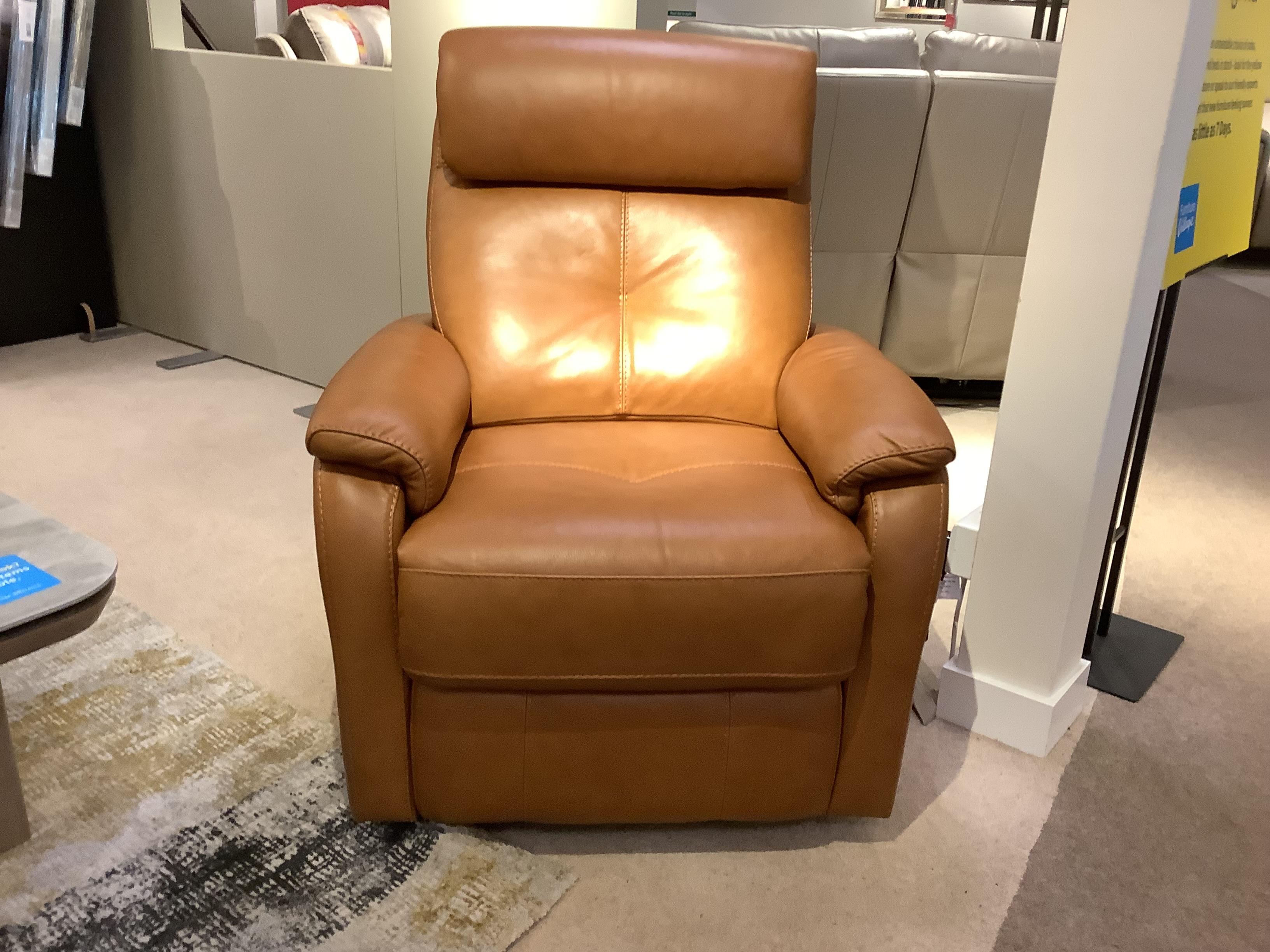 Titch Leather Power Recliner Chair Ex Showroom Display in  on Furniture Village