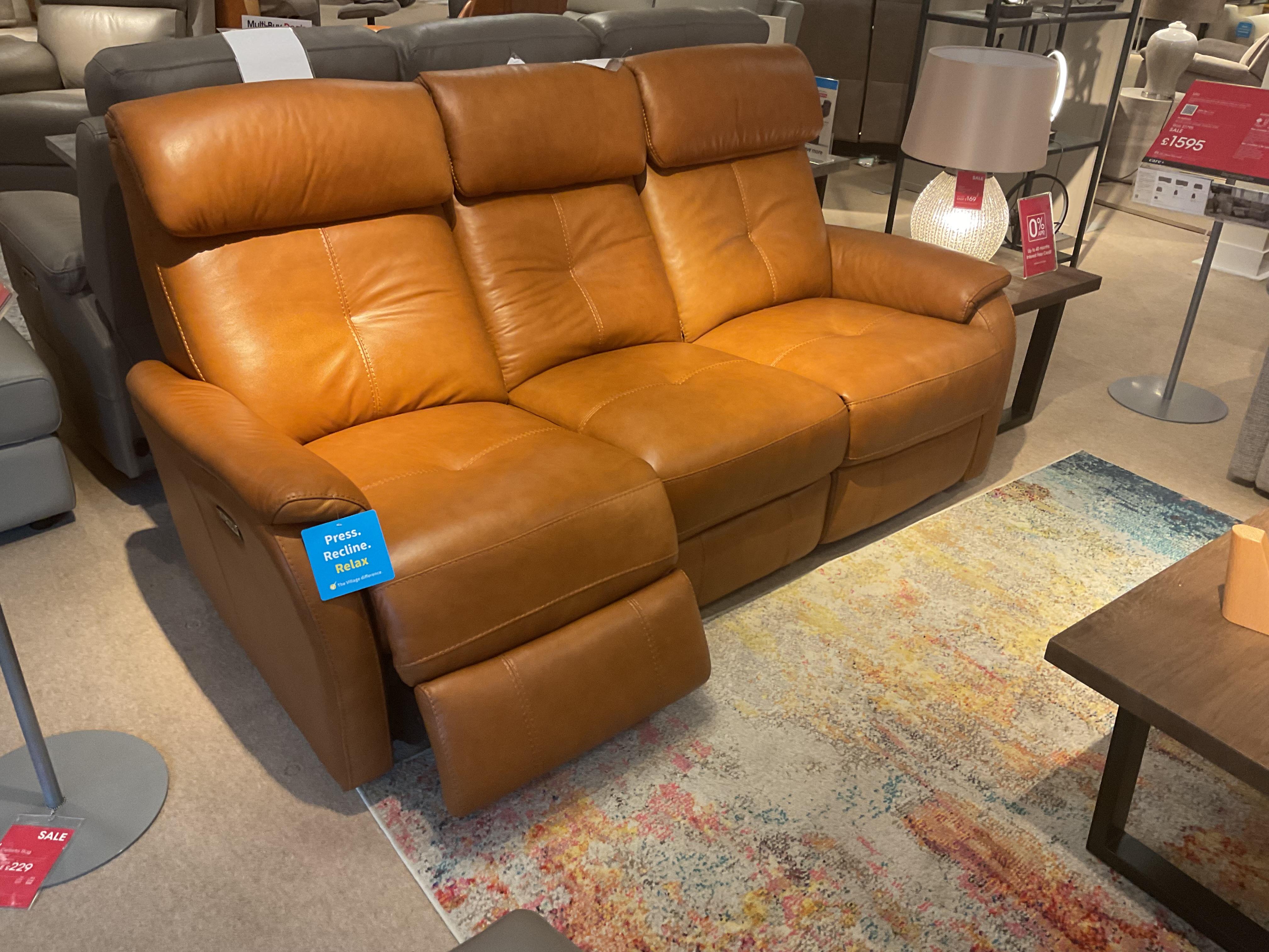 Titch  Leather  3 Seater power recliner sofa in  on Furniture Village