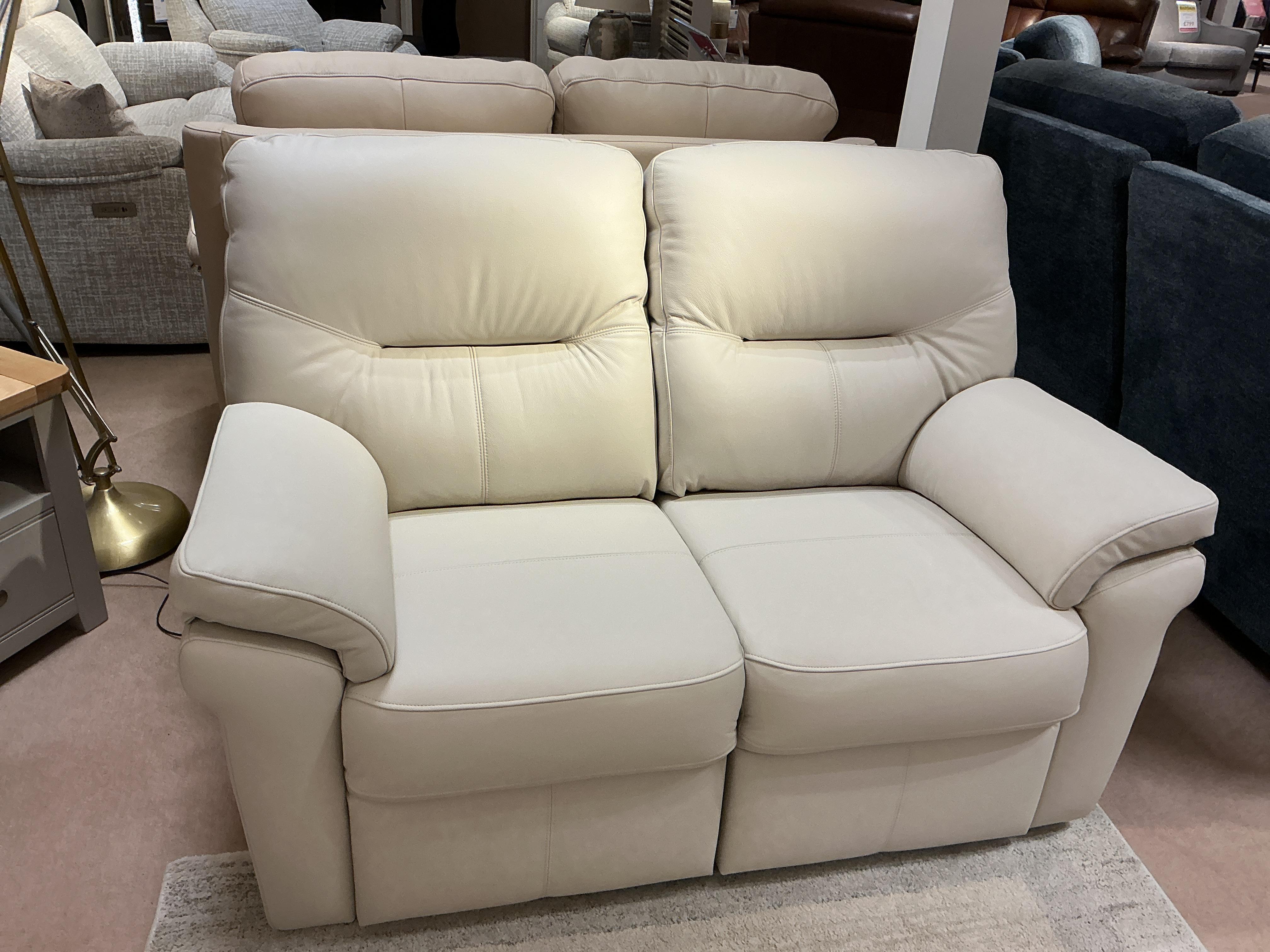 G Plan leather 2 seat static sofa in  on Furniture Village