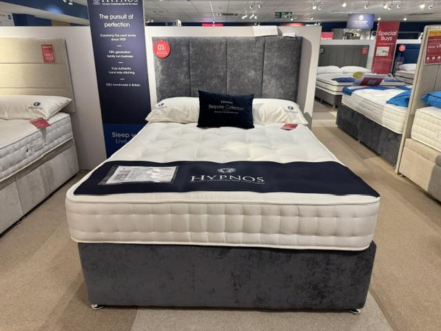 Hypnos Amber 4'6" Double Divan and Linear Headboard in  on Furniture Village