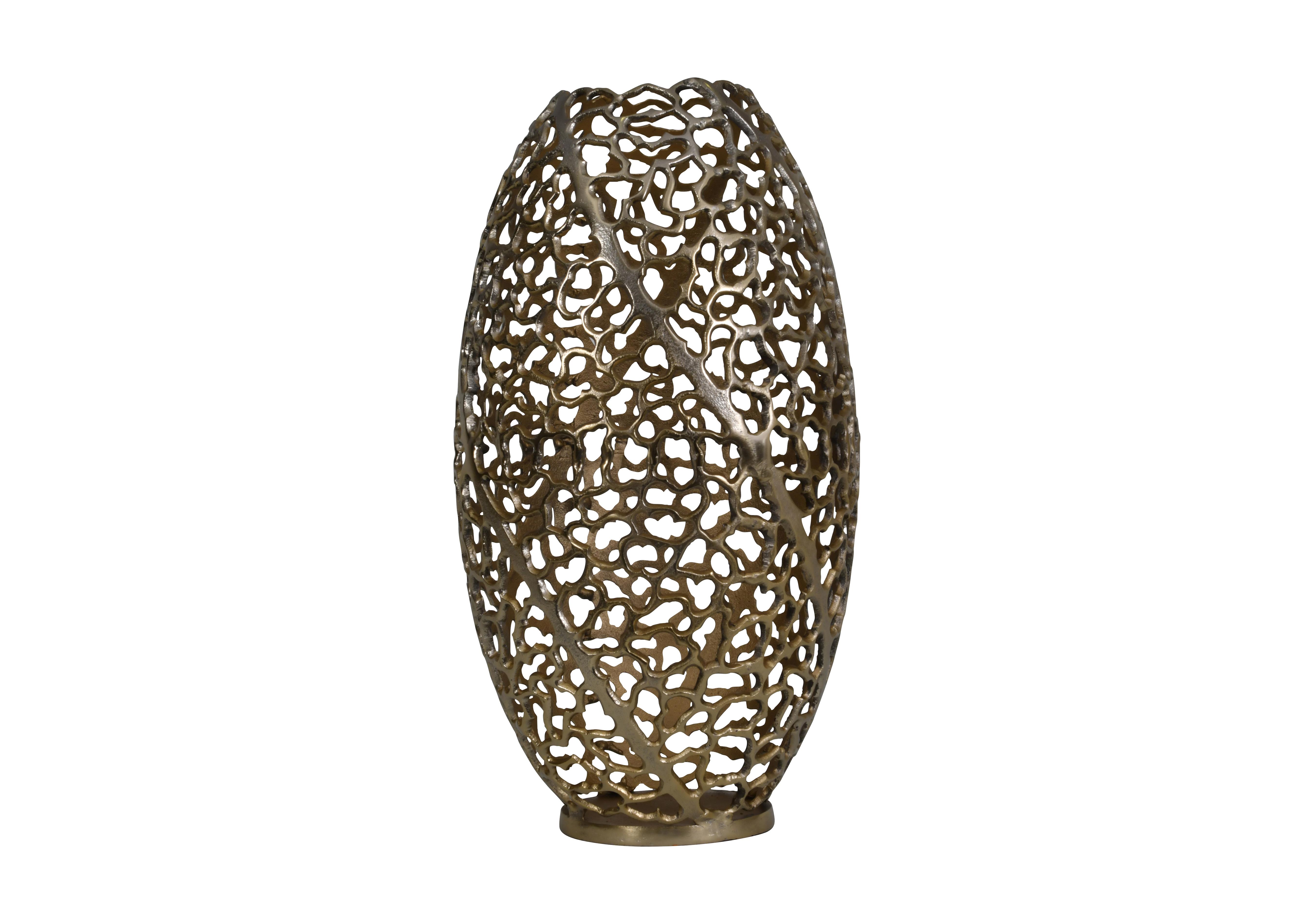 Gold Coral Vase in  on Furniture Village