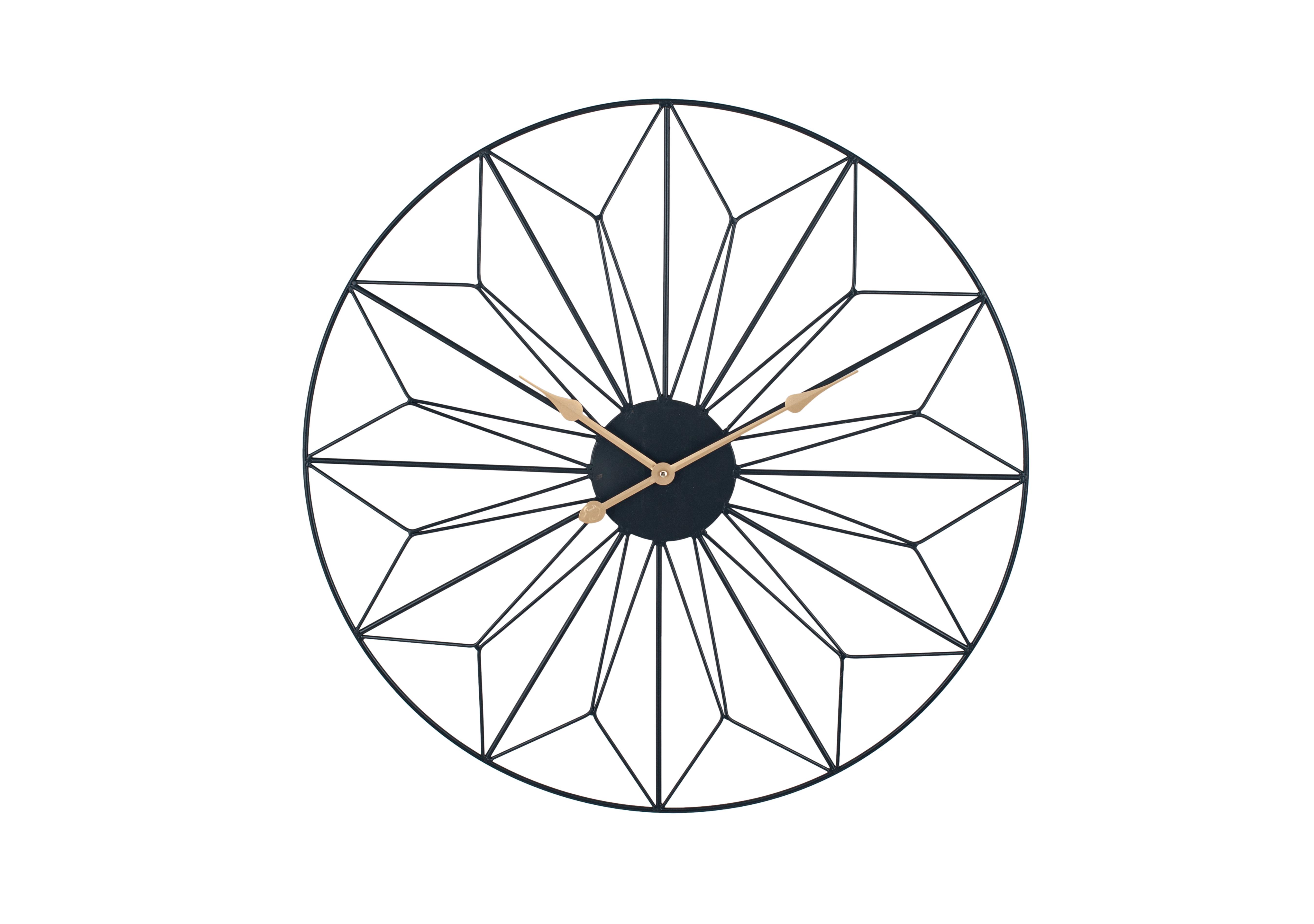 Geo Black Wall Clock in  on Furniture Village