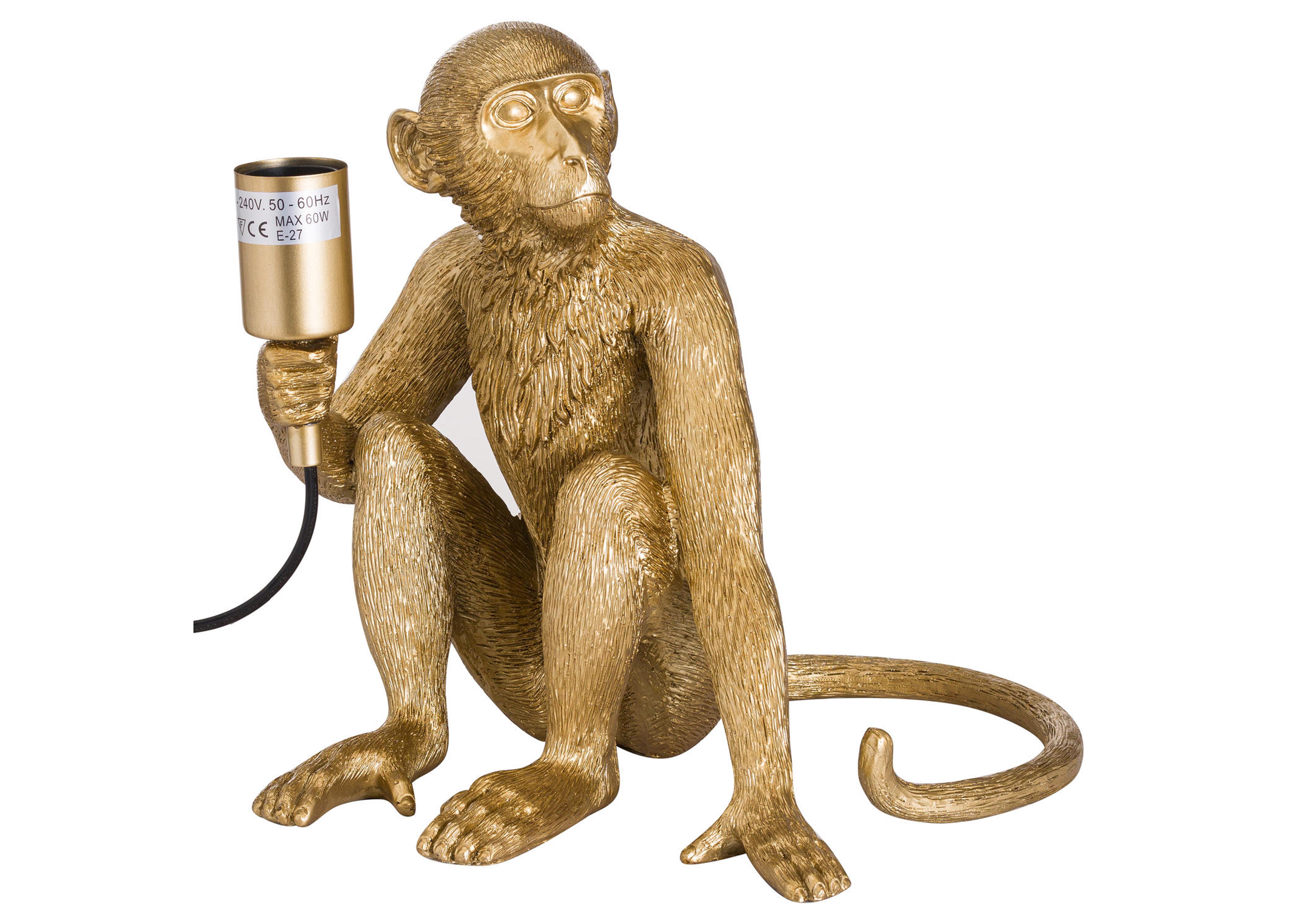 George The Monkey Gold Table Lamp in  on Furniture Village