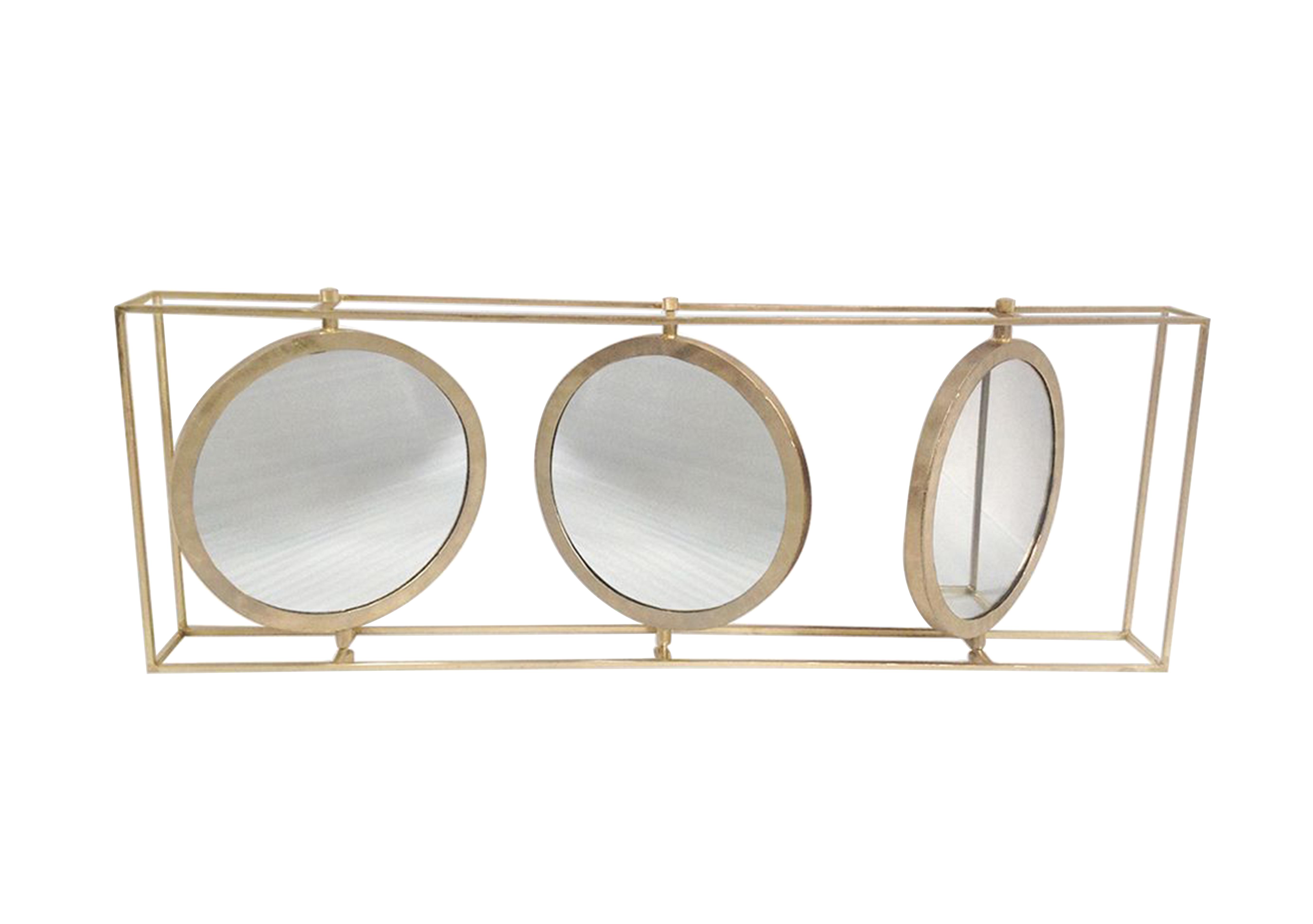 Geryon Triple Mirror - Antique Gold Finish in  on Furniture Village